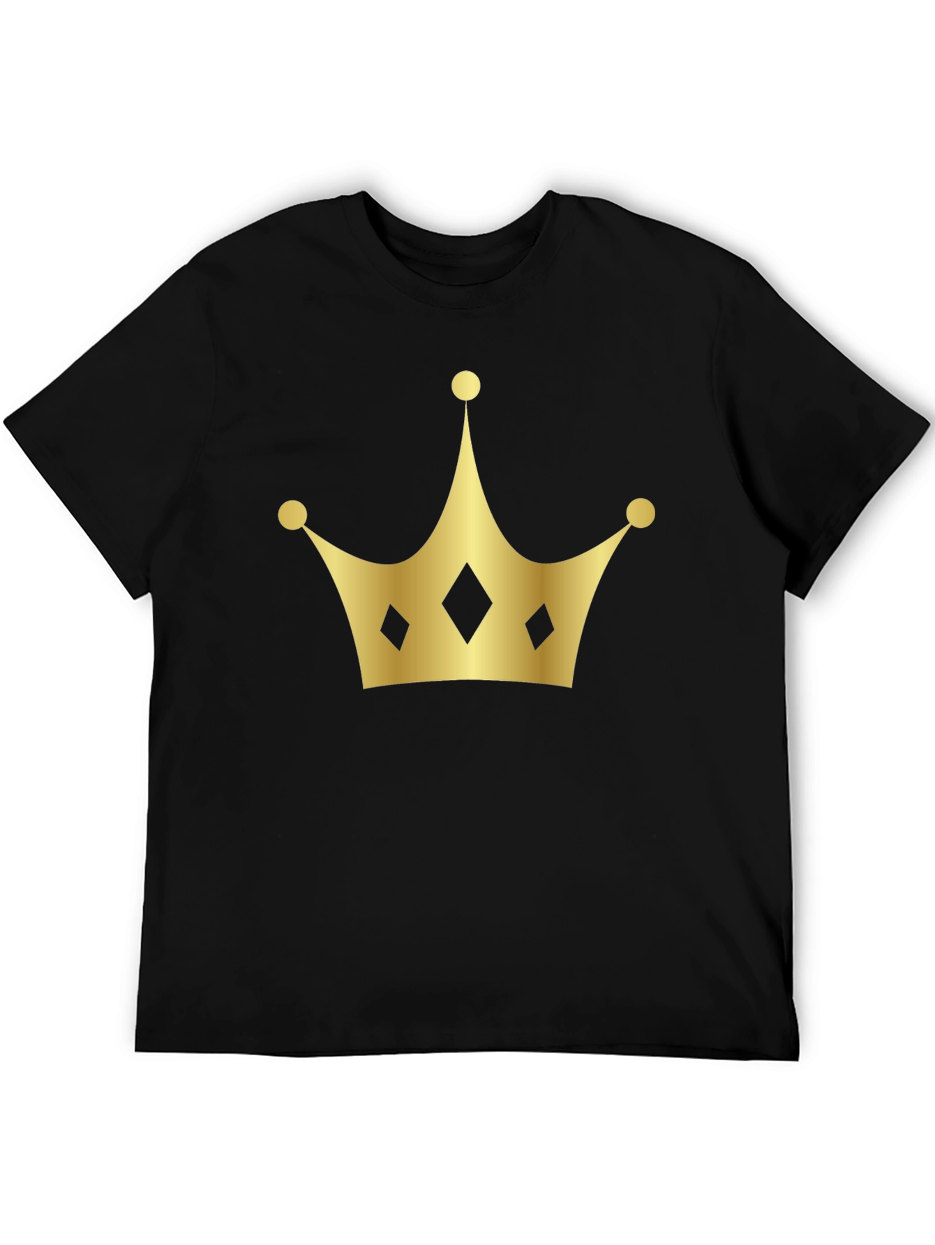 Golden Crown Graphic Black T-Shirt