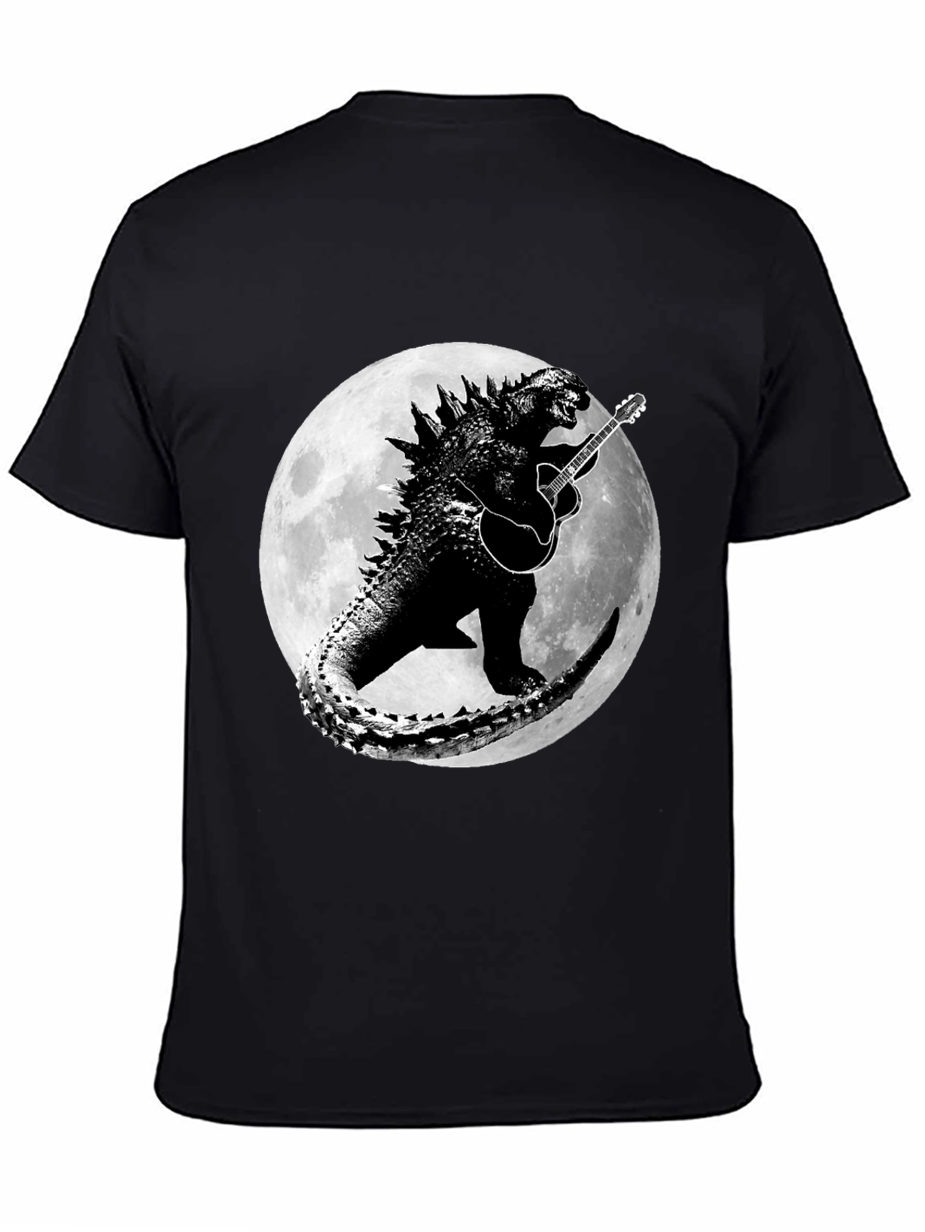 Godzilla Guitar Moon Graphic T-Shirt