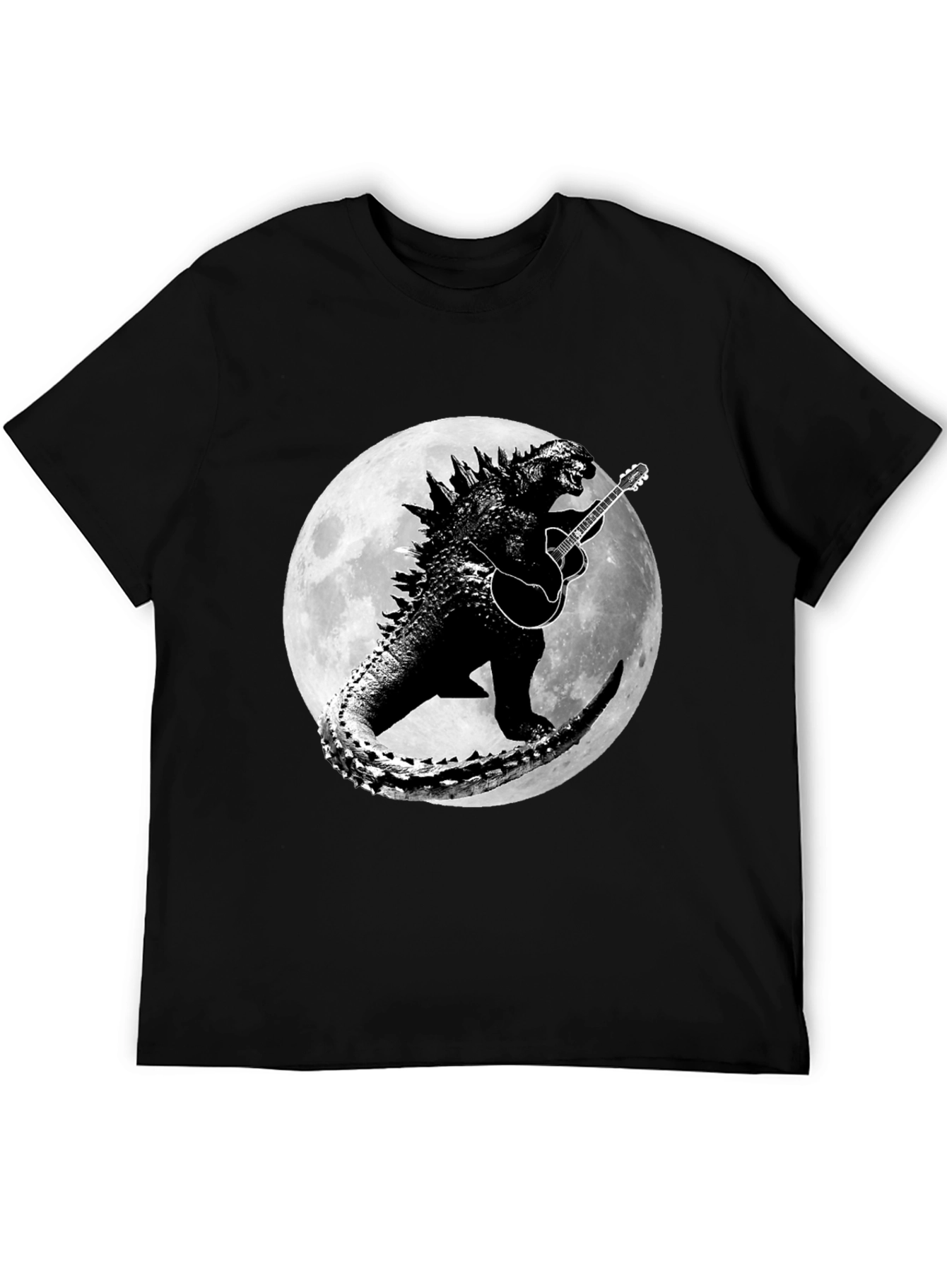Godzilla Guitar Moon Graphic T-Shirt