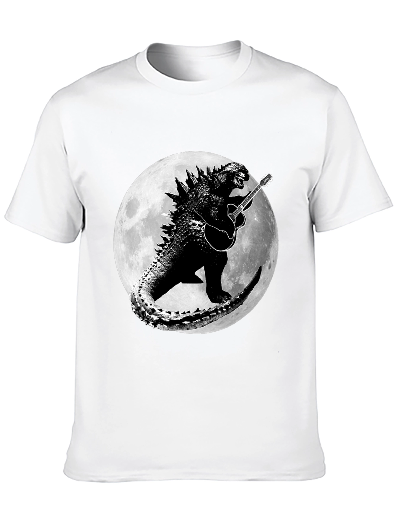 Godzilla Guitar Moon Graphic T-Shirt