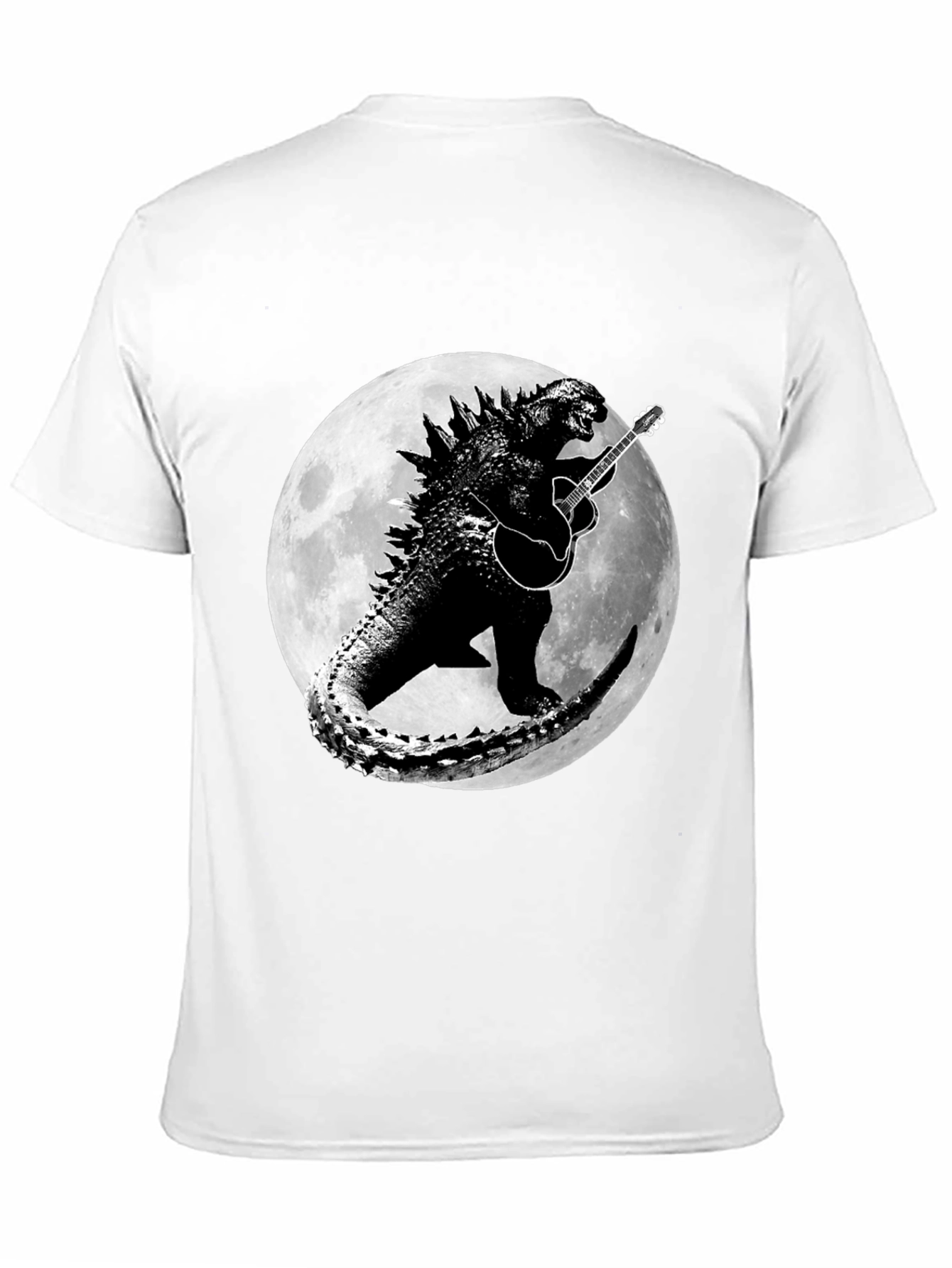 Godzilla Guitar Moon Graphic T-Shirt