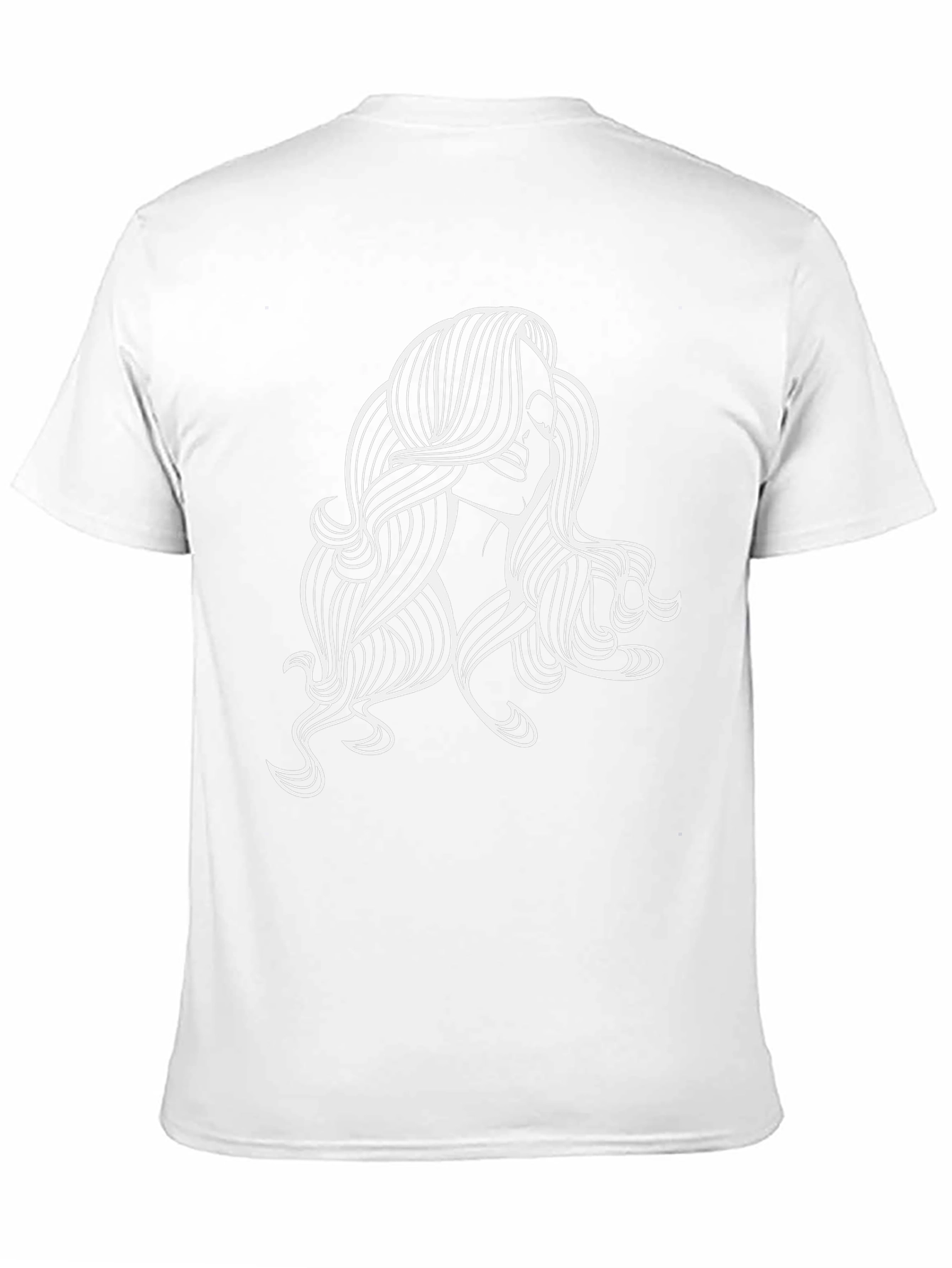 Black Tee with Woman Graphic