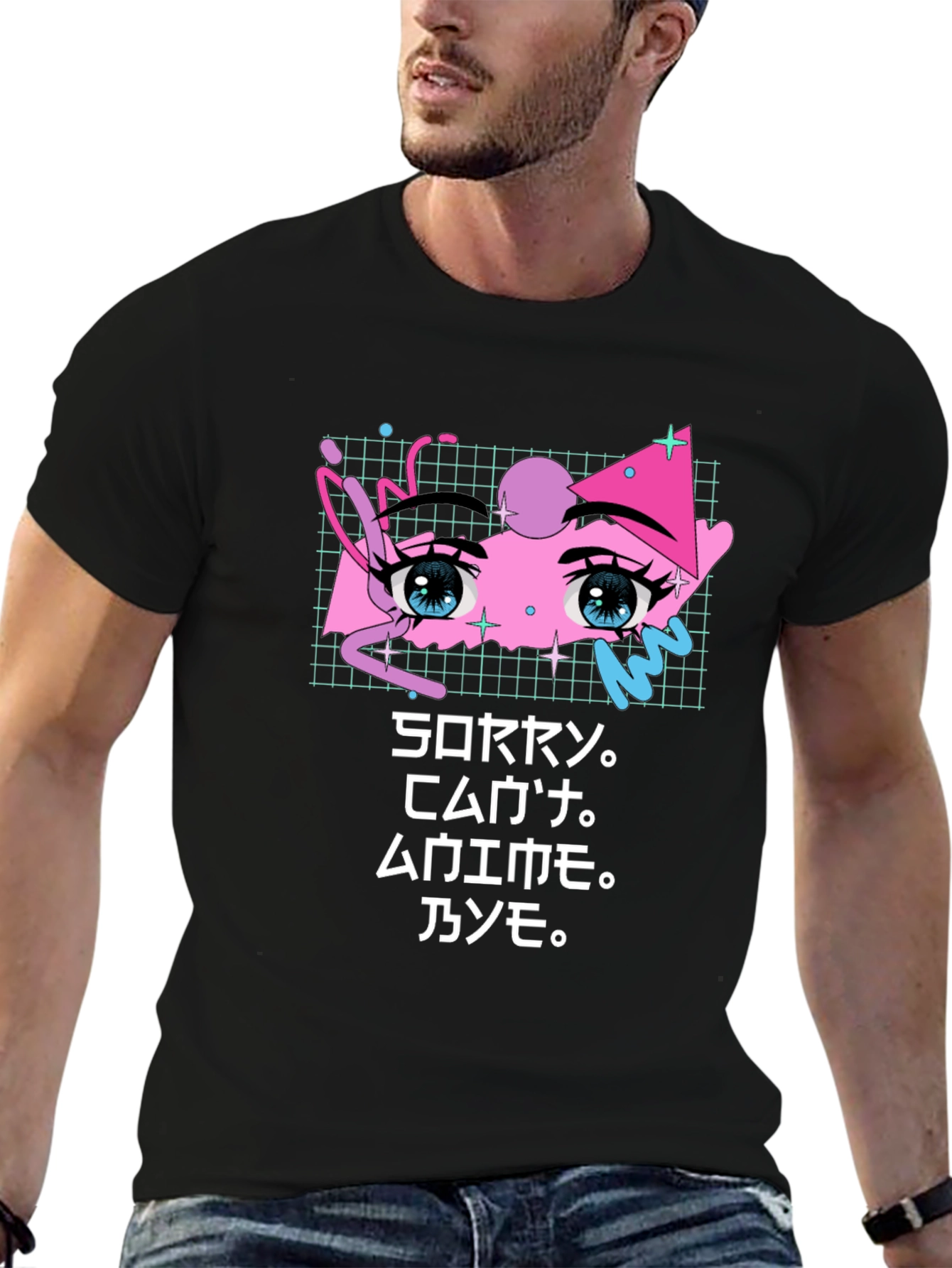 Sorry Anime Eyes Graphic Tee - Unique Streetwear