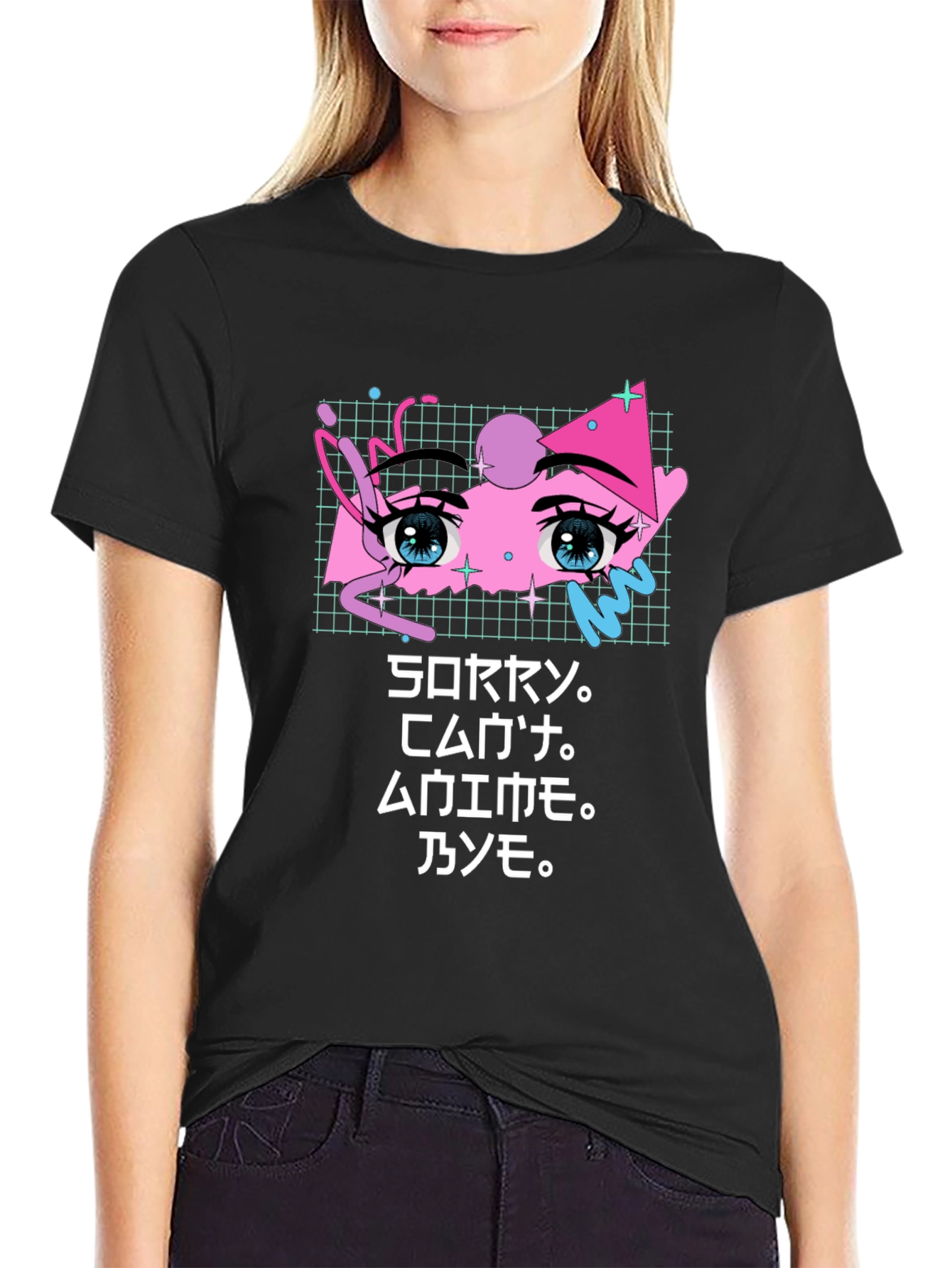 Sorry Anime Eyes Graphic Tee - Unique Streetwear