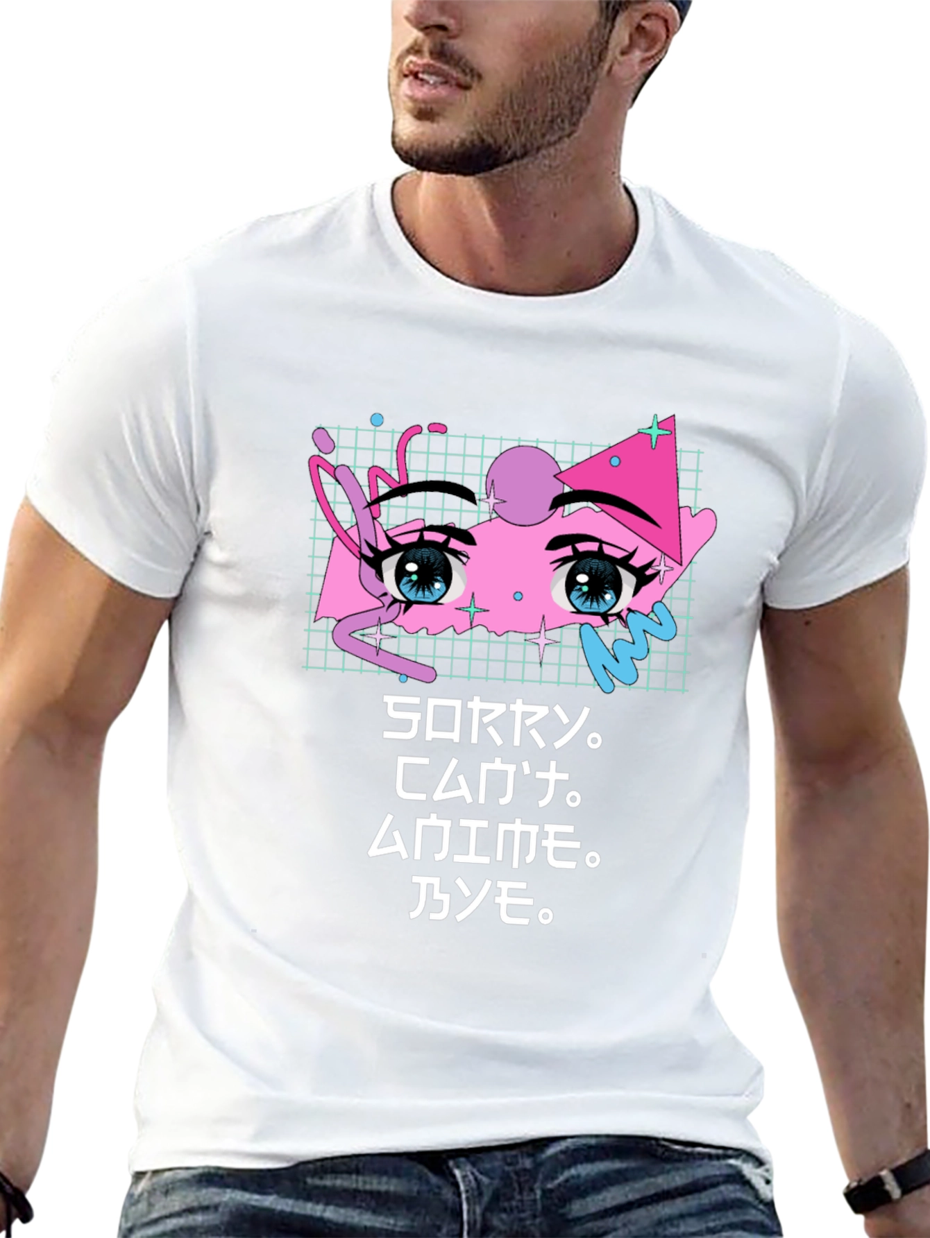 Sorry Anime Eyes Graphic Tee - Unique Streetwear