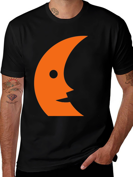 Crescent Face Graphic Tee - Black