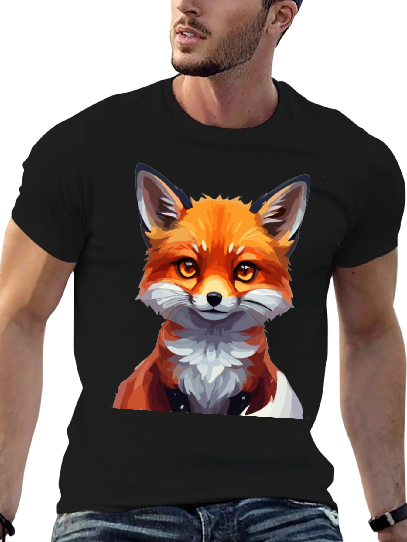 Fox Graphic T-Shirt - Mens Black Tee