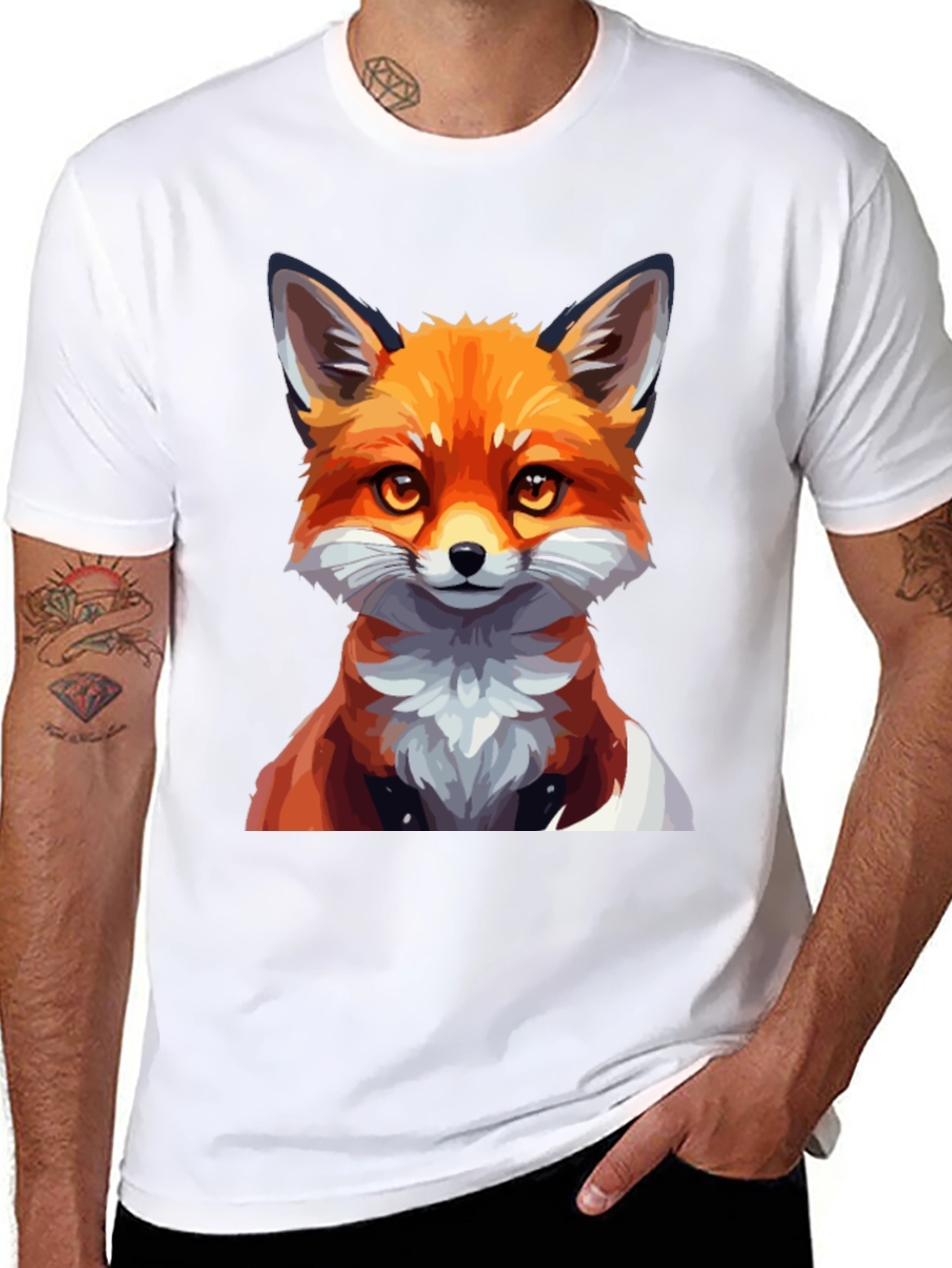 Fox Graphic T-Shirt - Mens Black Tee