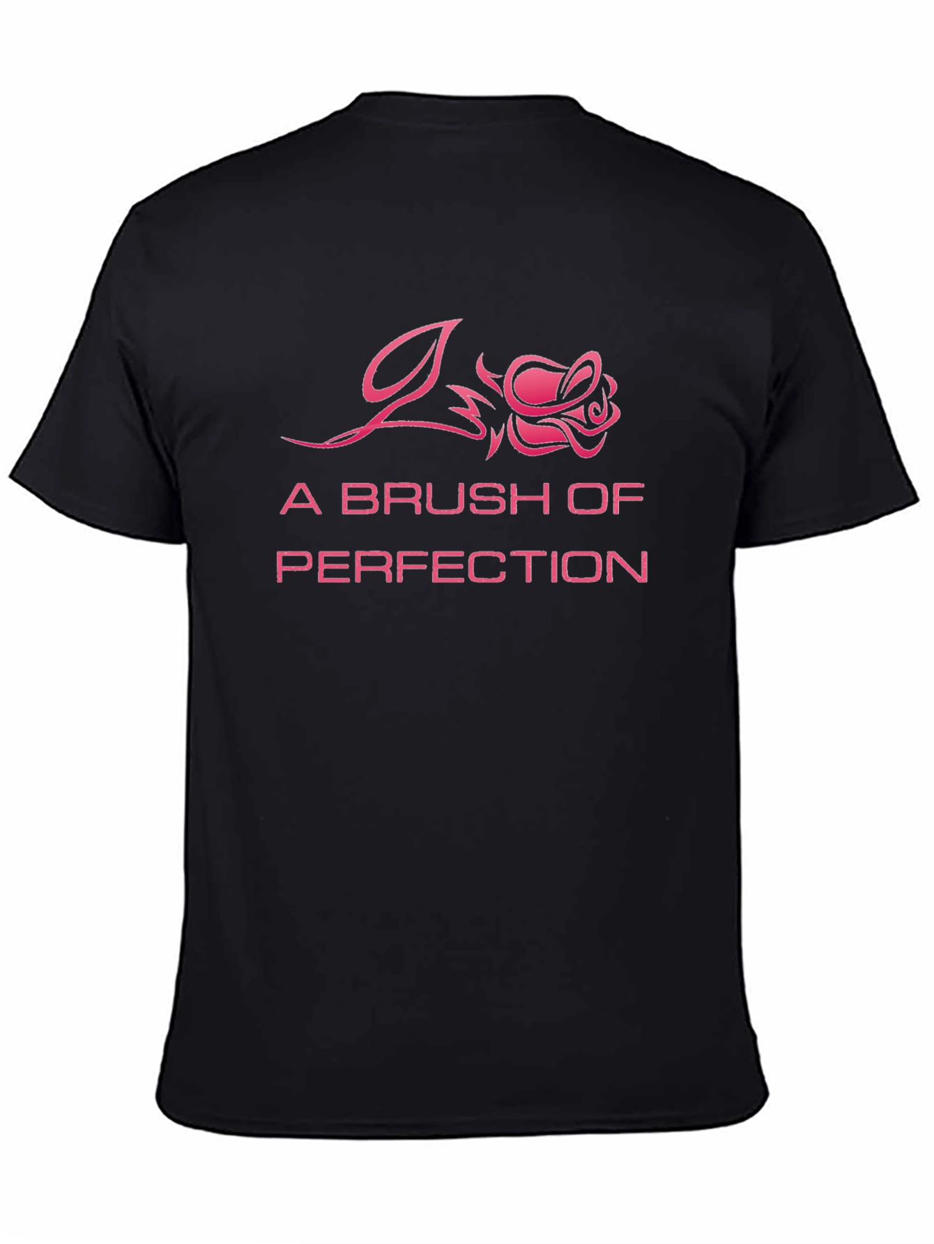 A Brush of Perfection Black Graphic T-Shirt