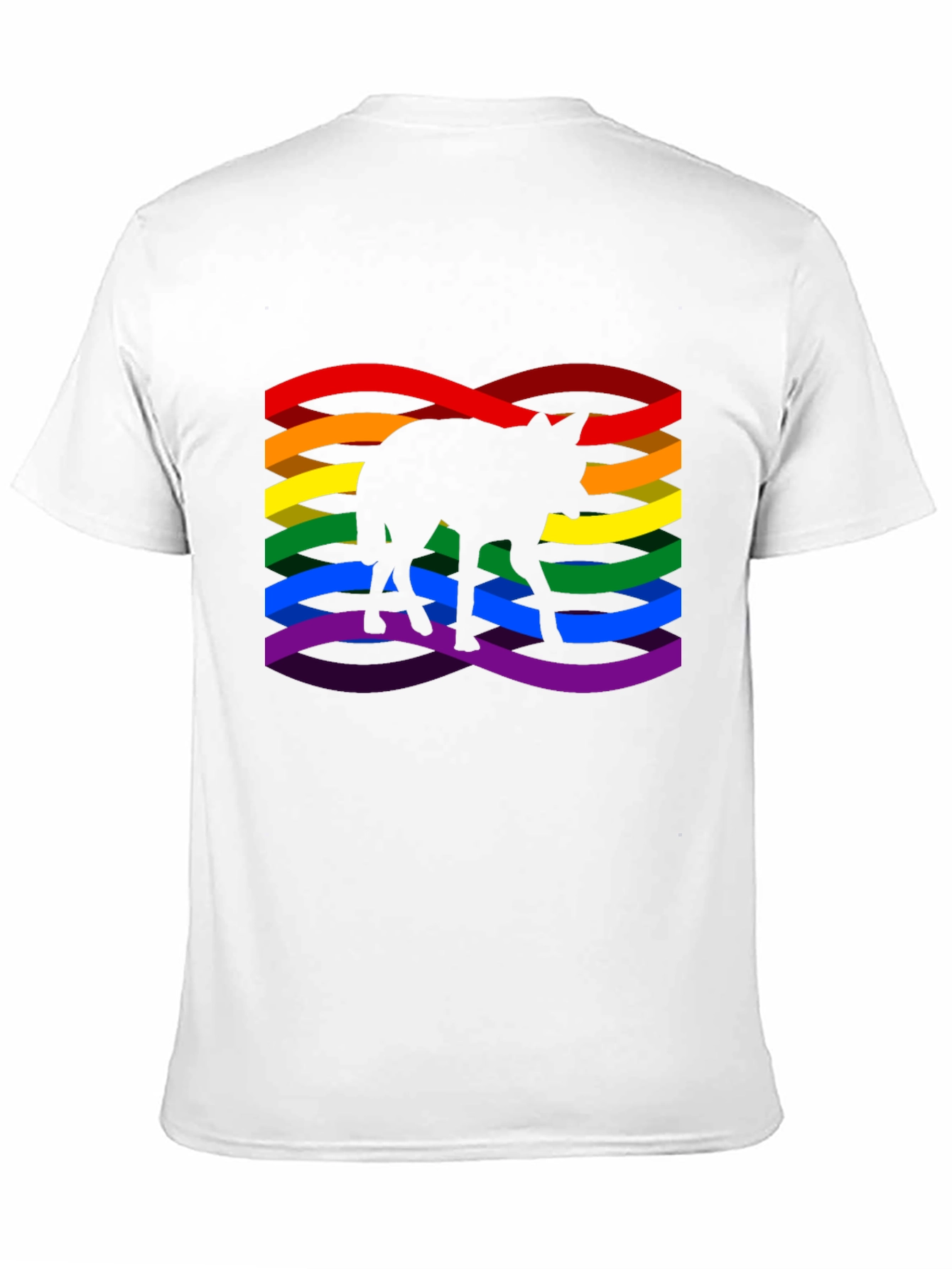 Pride Coyote Graphic T-Shirt - Black Cotton Blend