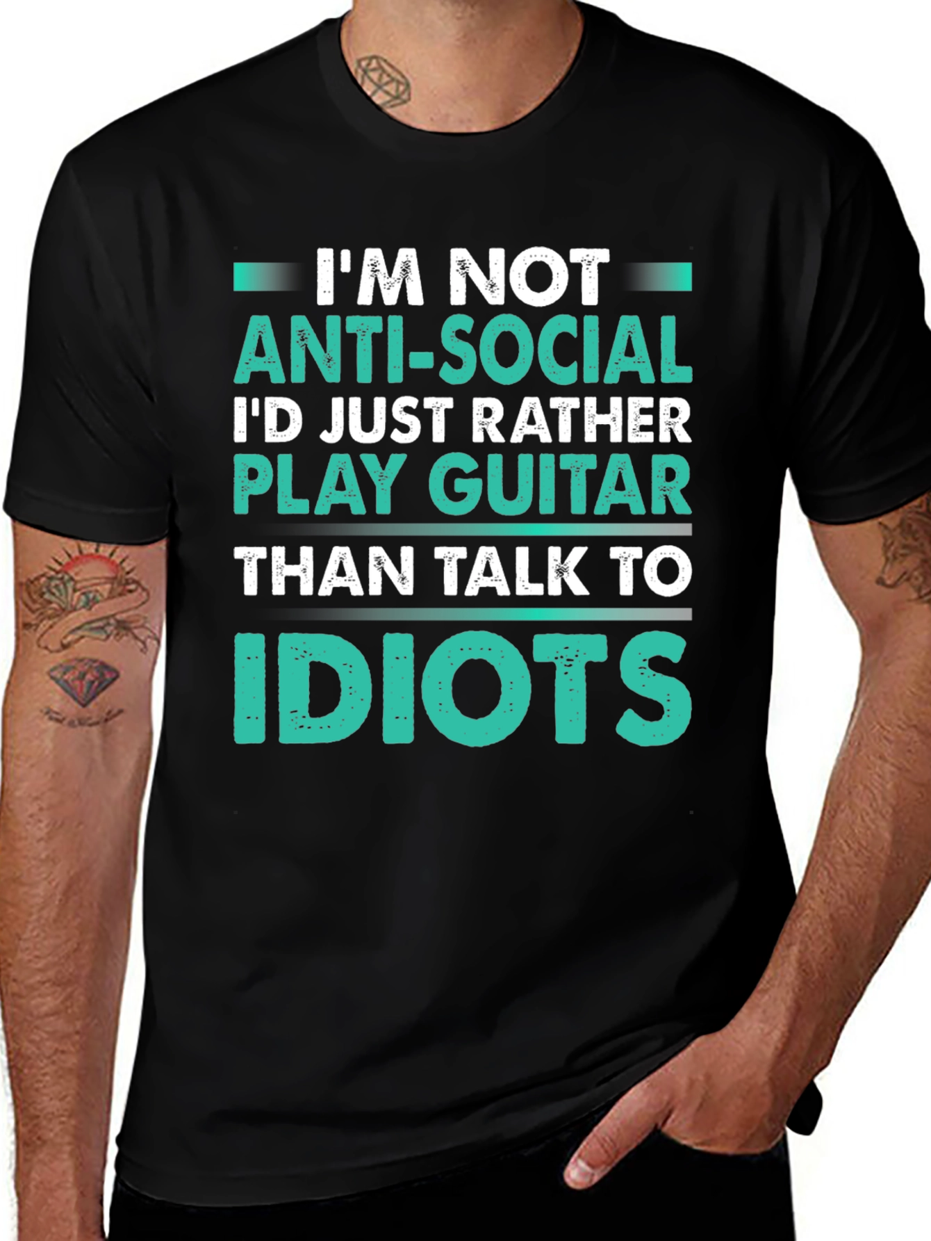 Anti-Social Guitar Player Graphic Tee
