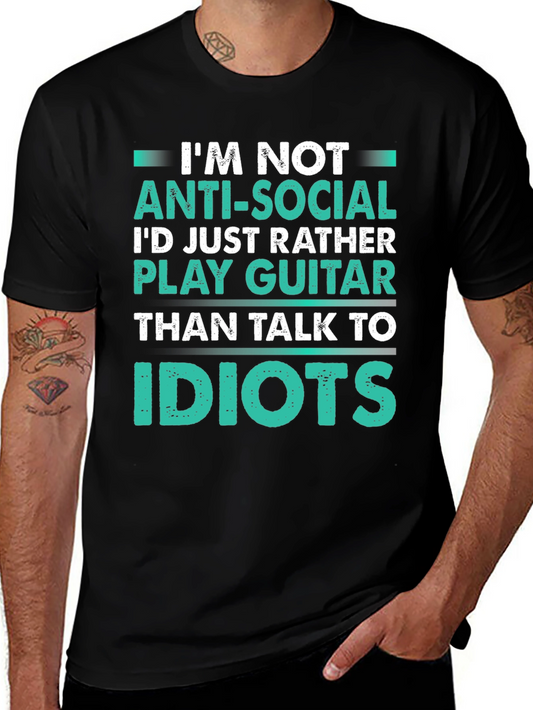 Anti-Social Guitar Player Graphic Tee