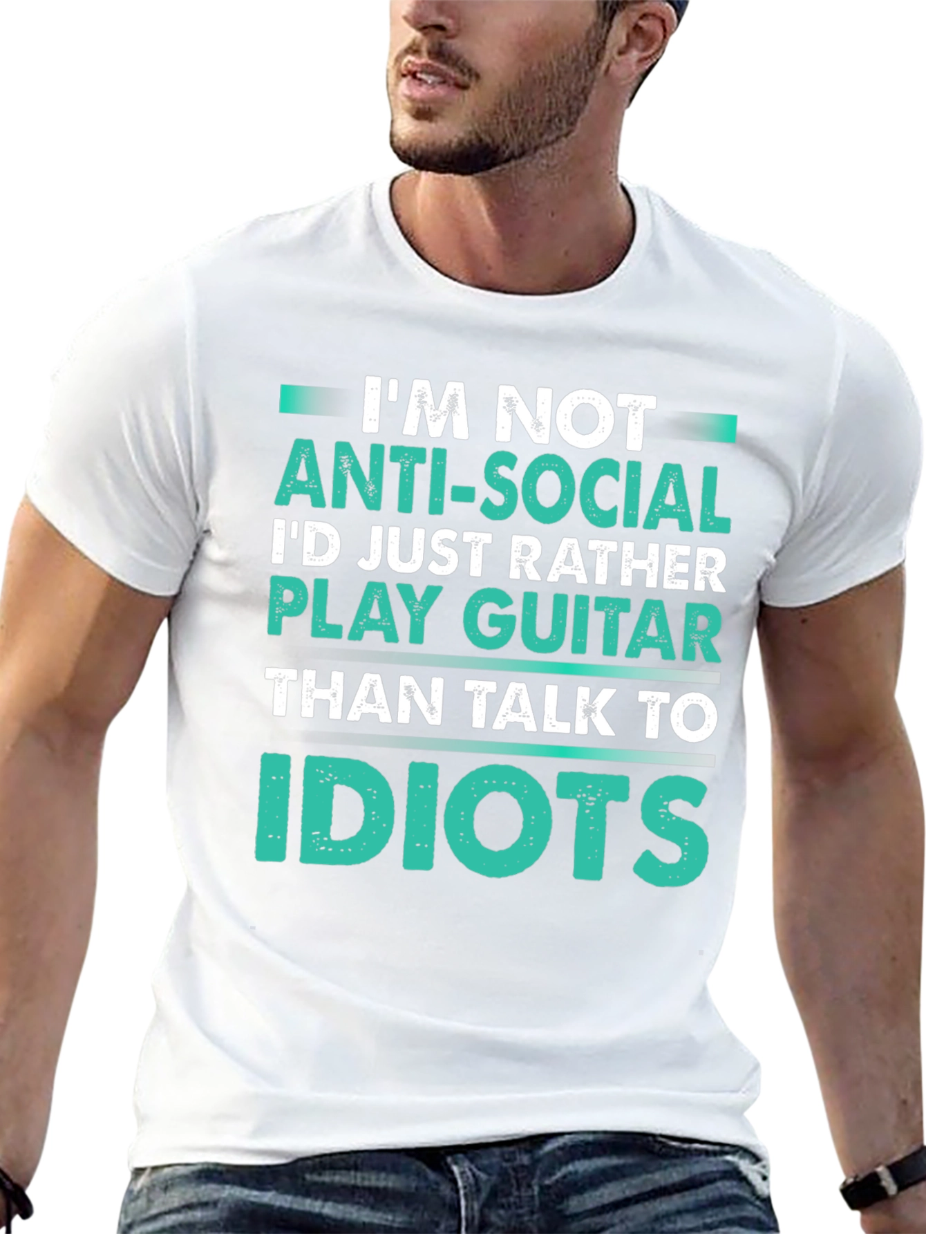 Anti-Social Guitar Player Graphic Tee