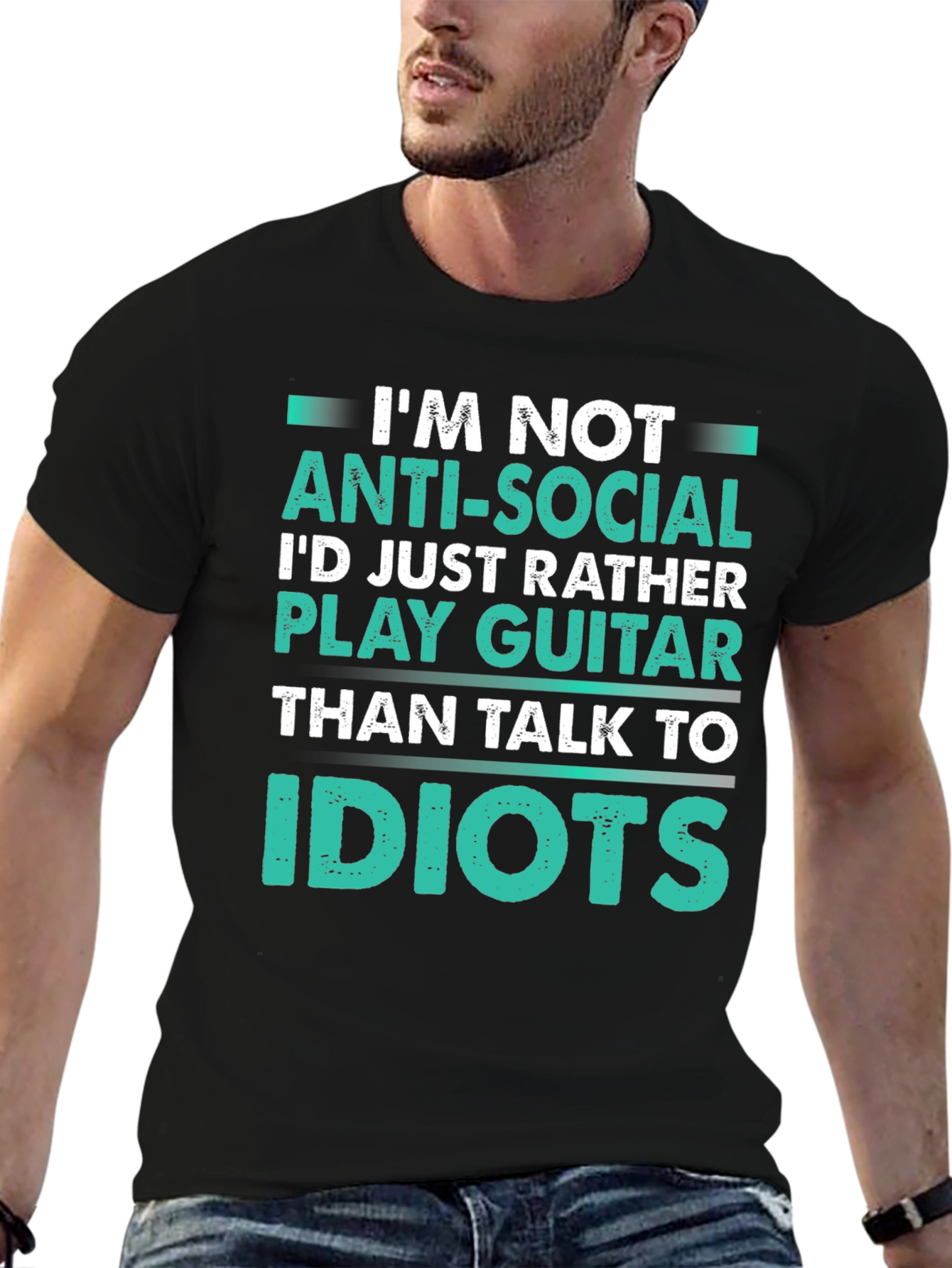 Anti-Social Guitar Player Graphic Tee
