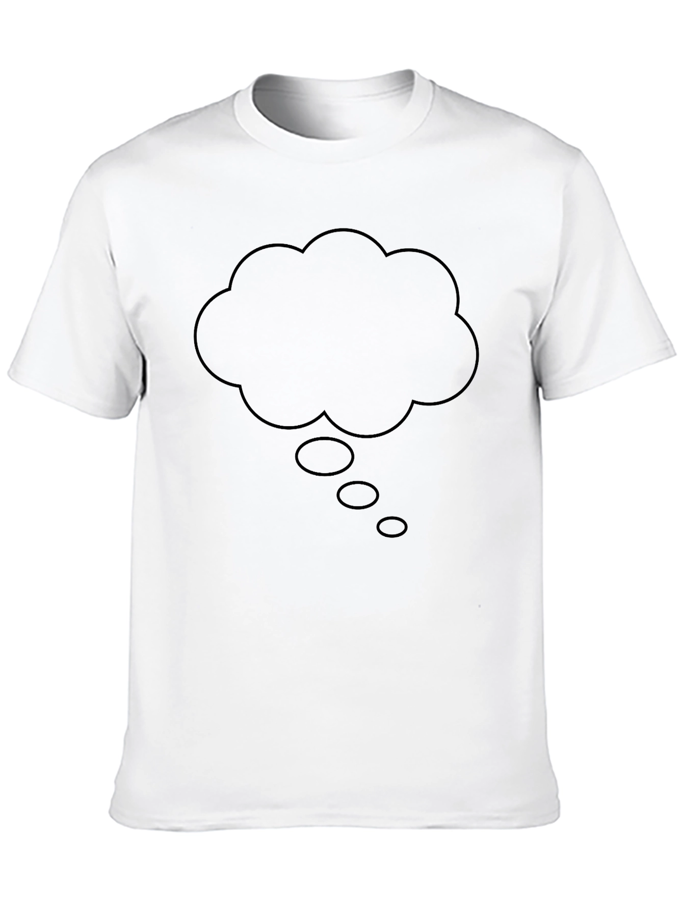 Thinking Cloud Graphic Tee - Black Cotton T-Shirt