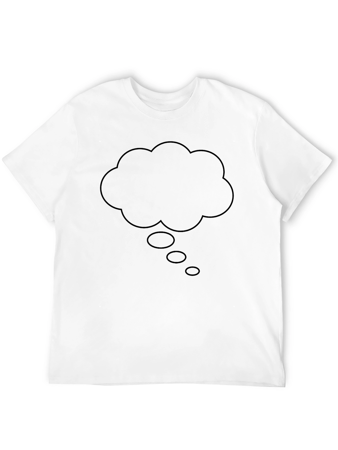 Thinking Cloud Graphic Tee - Black Cotton T-Shirt
