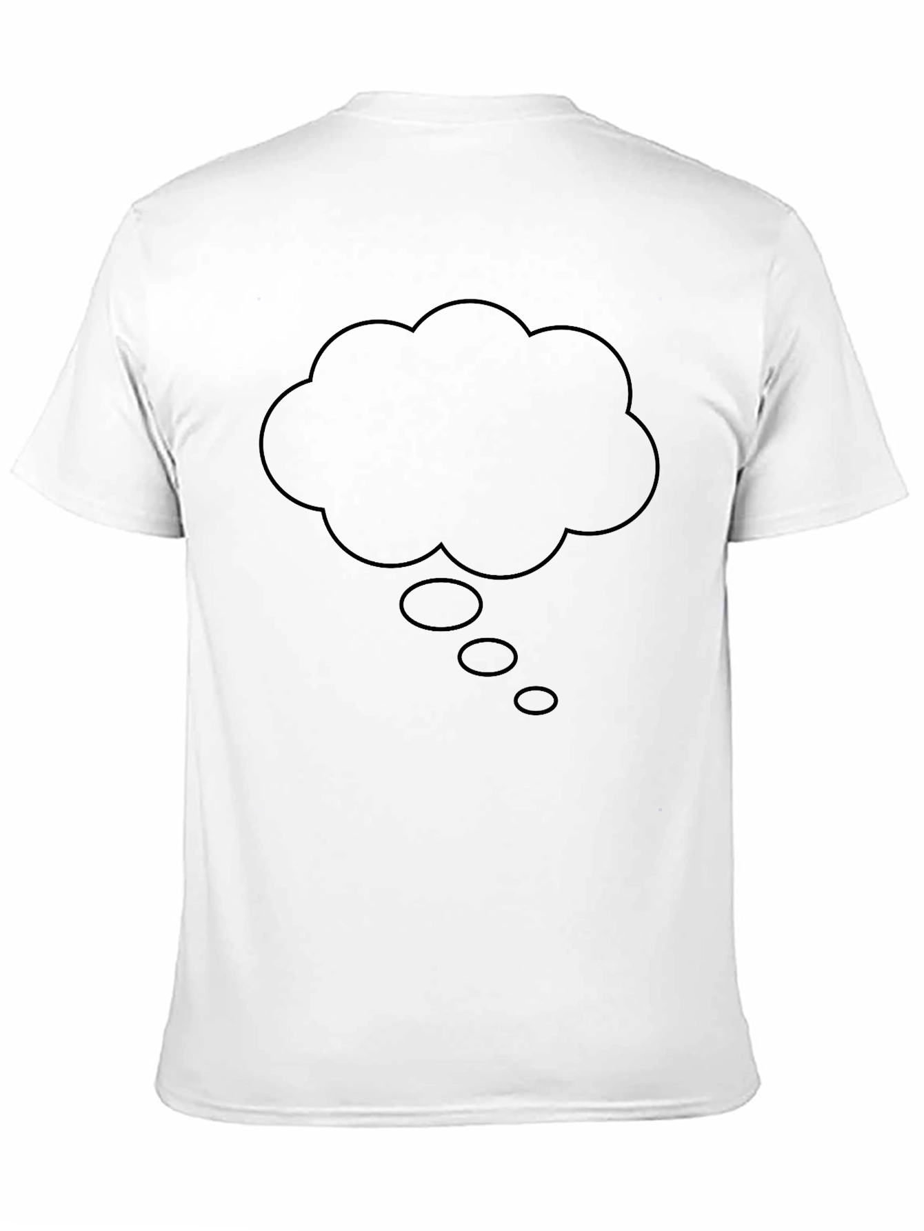 Thinking Cloud Graphic Tee - Black Cotton T-Shirt