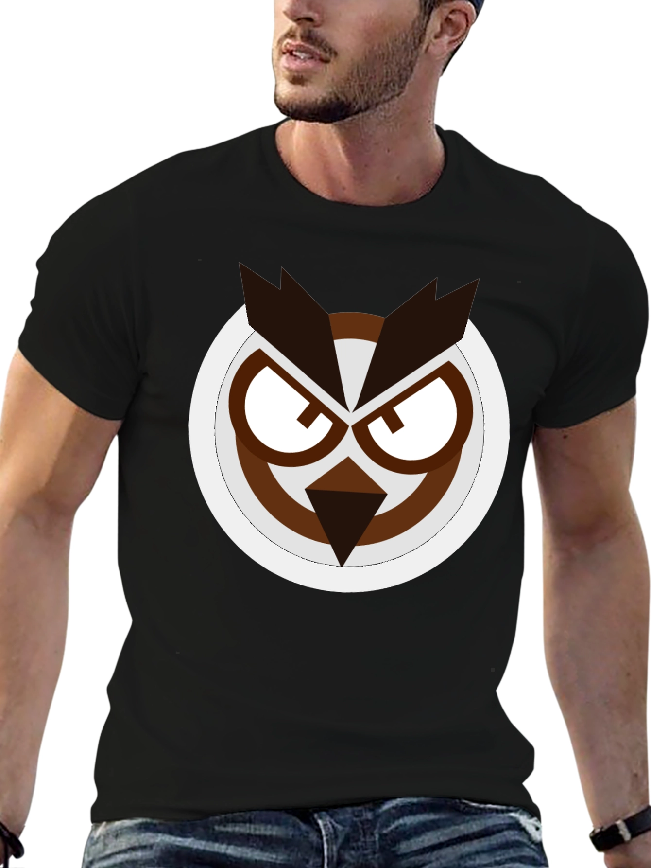 Owl Graphic Black T-Shirt