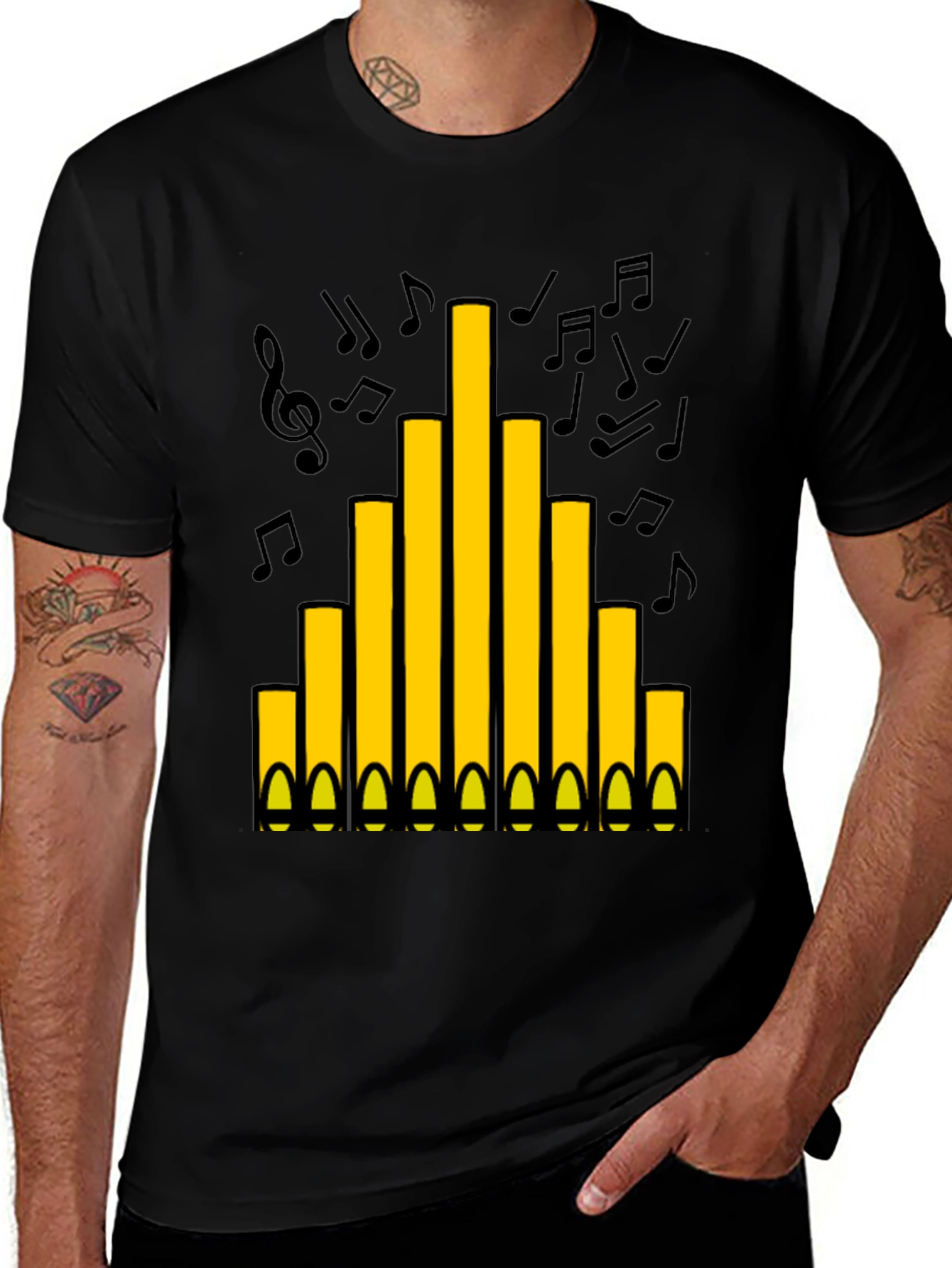 Organ Pipes T-Shirt - Musical Instrument Tee