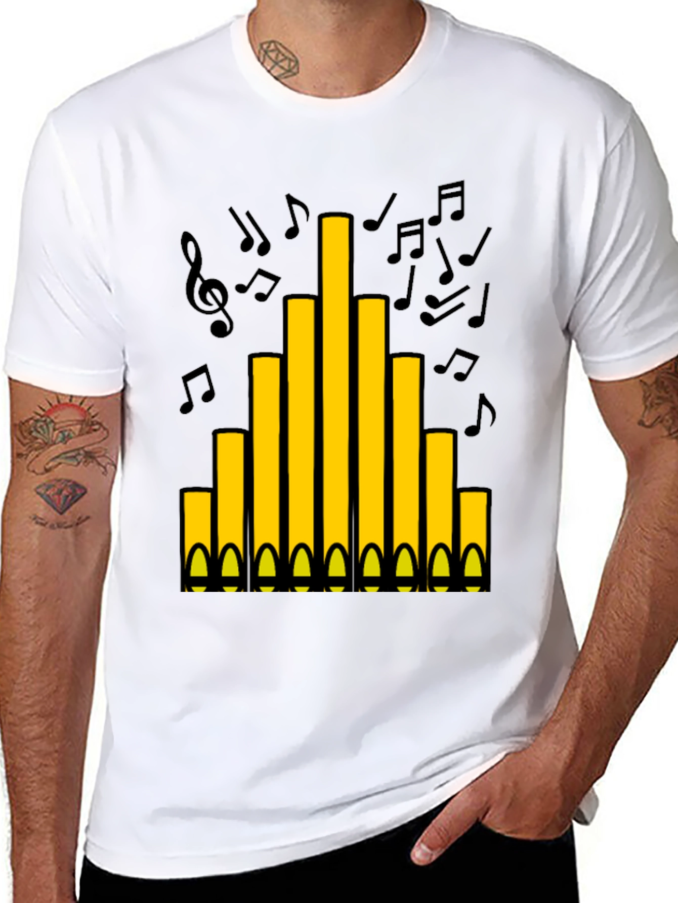 Organ Pipes T-Shirt - Musical Instrument Tee