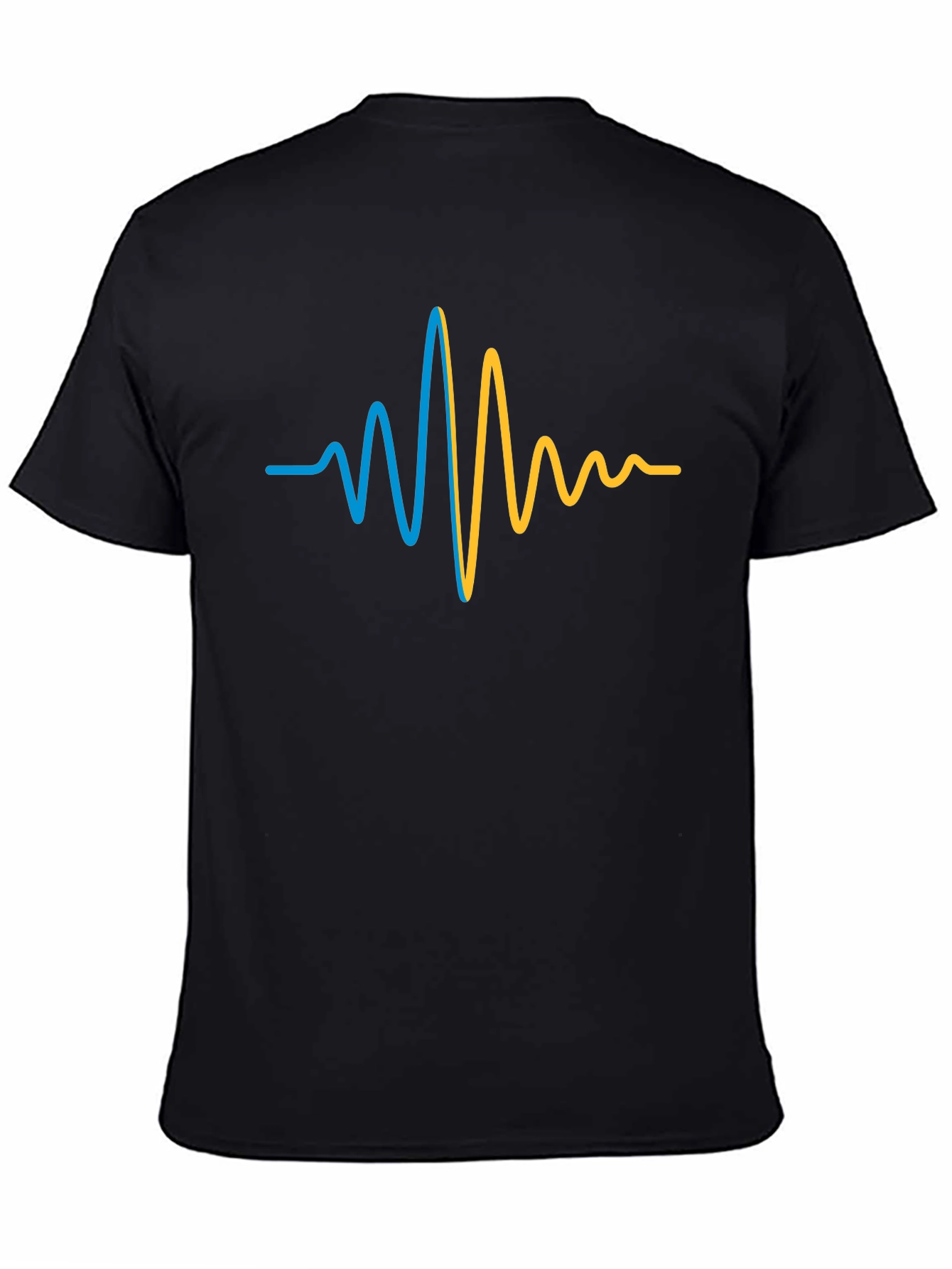 Ukraine Heartbeat T-Shirt - Black Cotton Tee