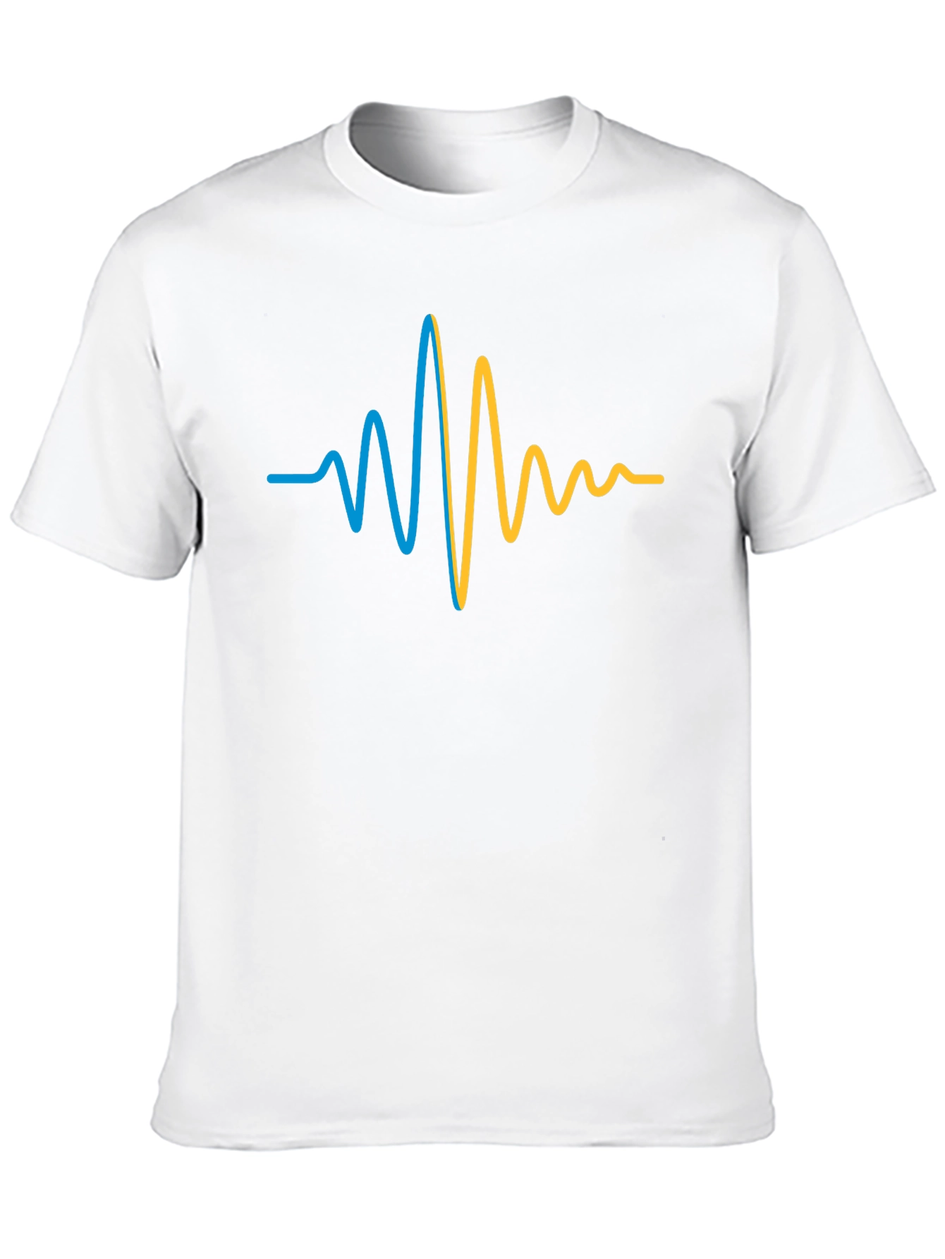 Ukraine Heartbeat T-Shirt - Black Cotton Tee
