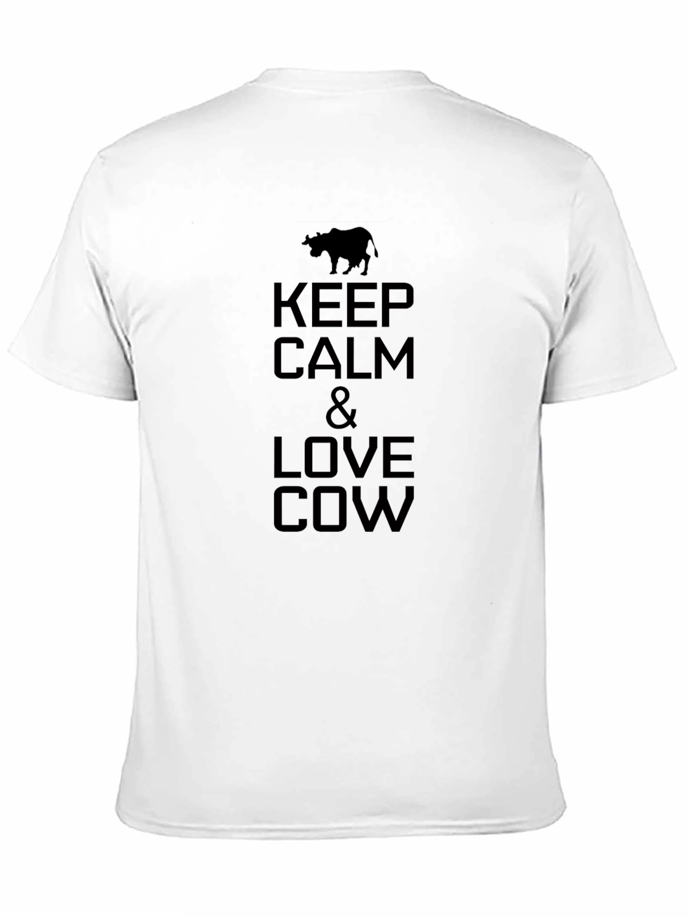 Keep Calm & Love Cow Black T-Shirt