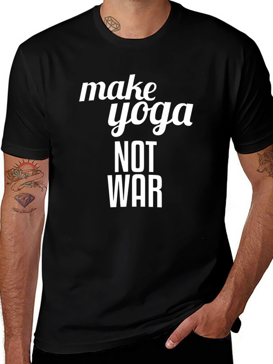 Make Yoga Not War Black T-Shirt