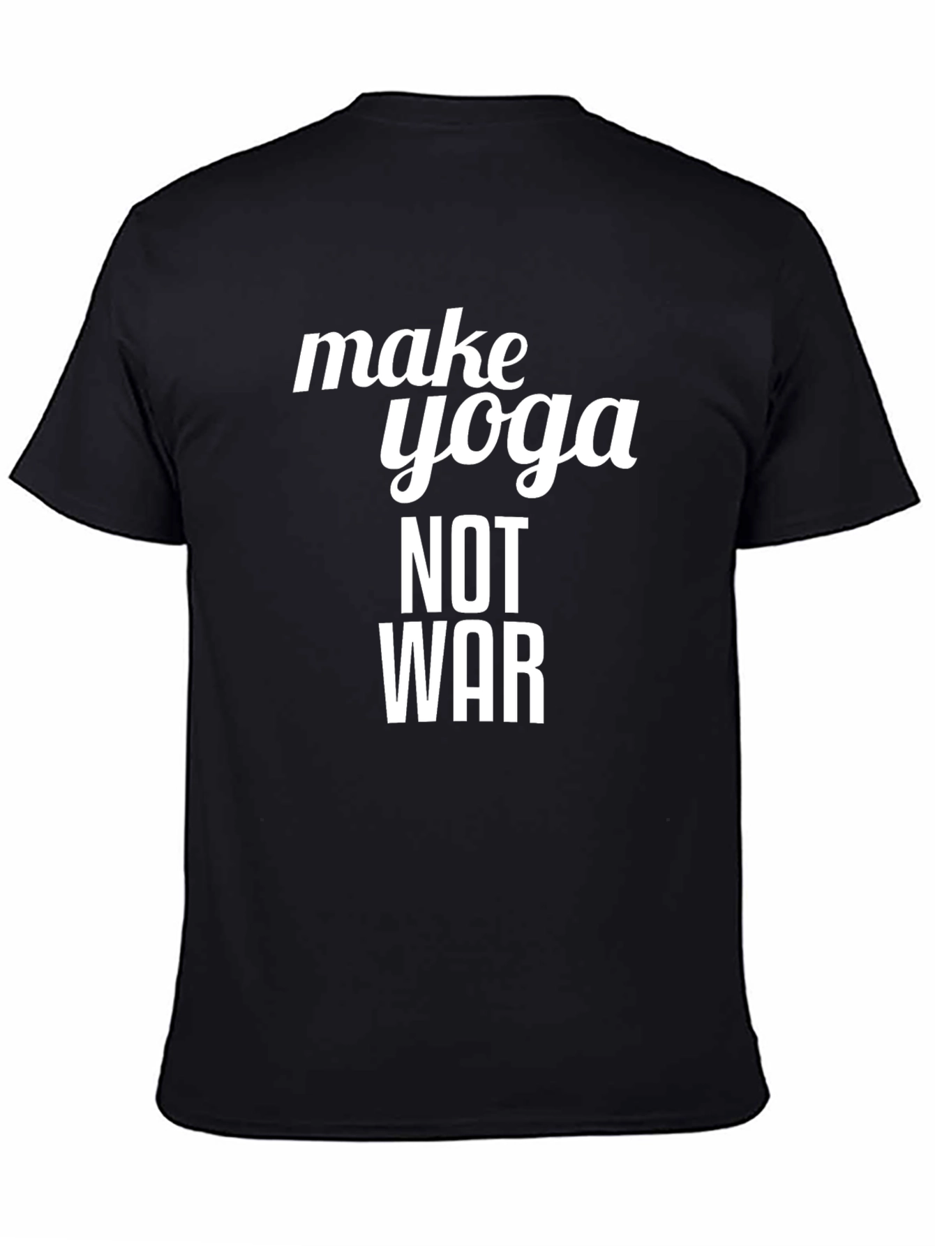 Make Yoga Not War Black T-Shirt