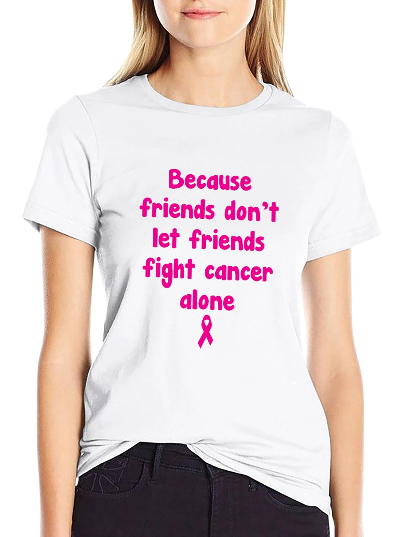 Pink Ribbon Cancer Awareness Tee