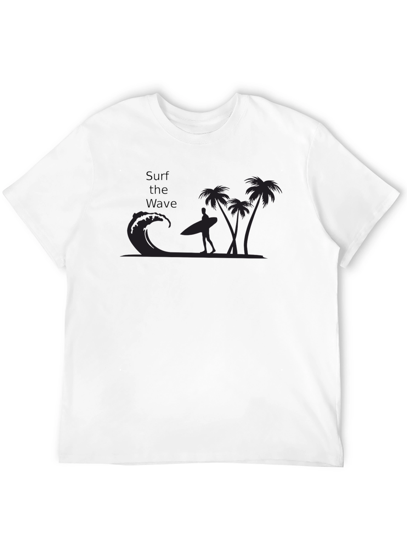 Surf the Wave Black Graphic Tee