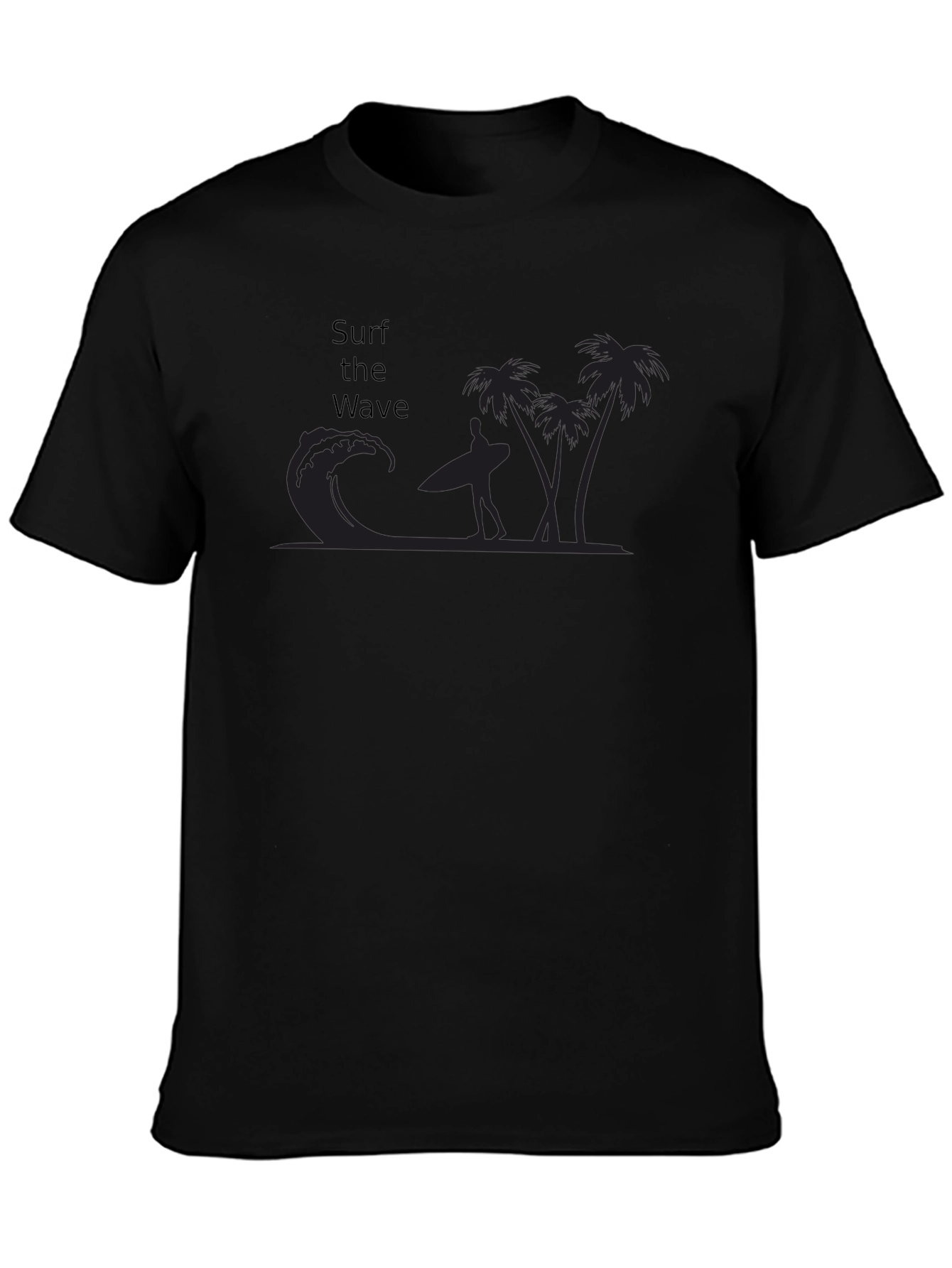 Surf the Wave Black Graphic Tee
