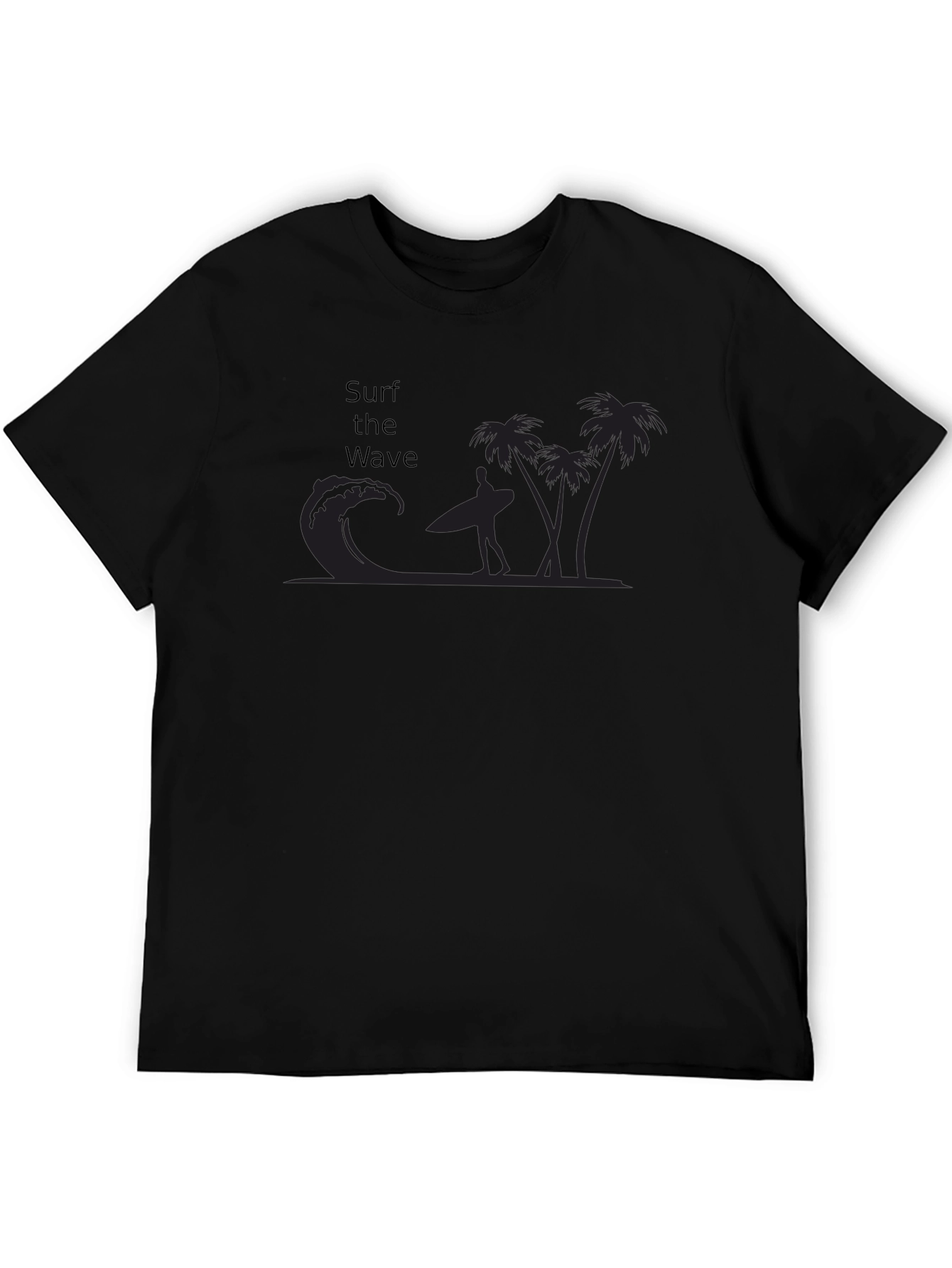 Surf the Wave Black Graphic Tee