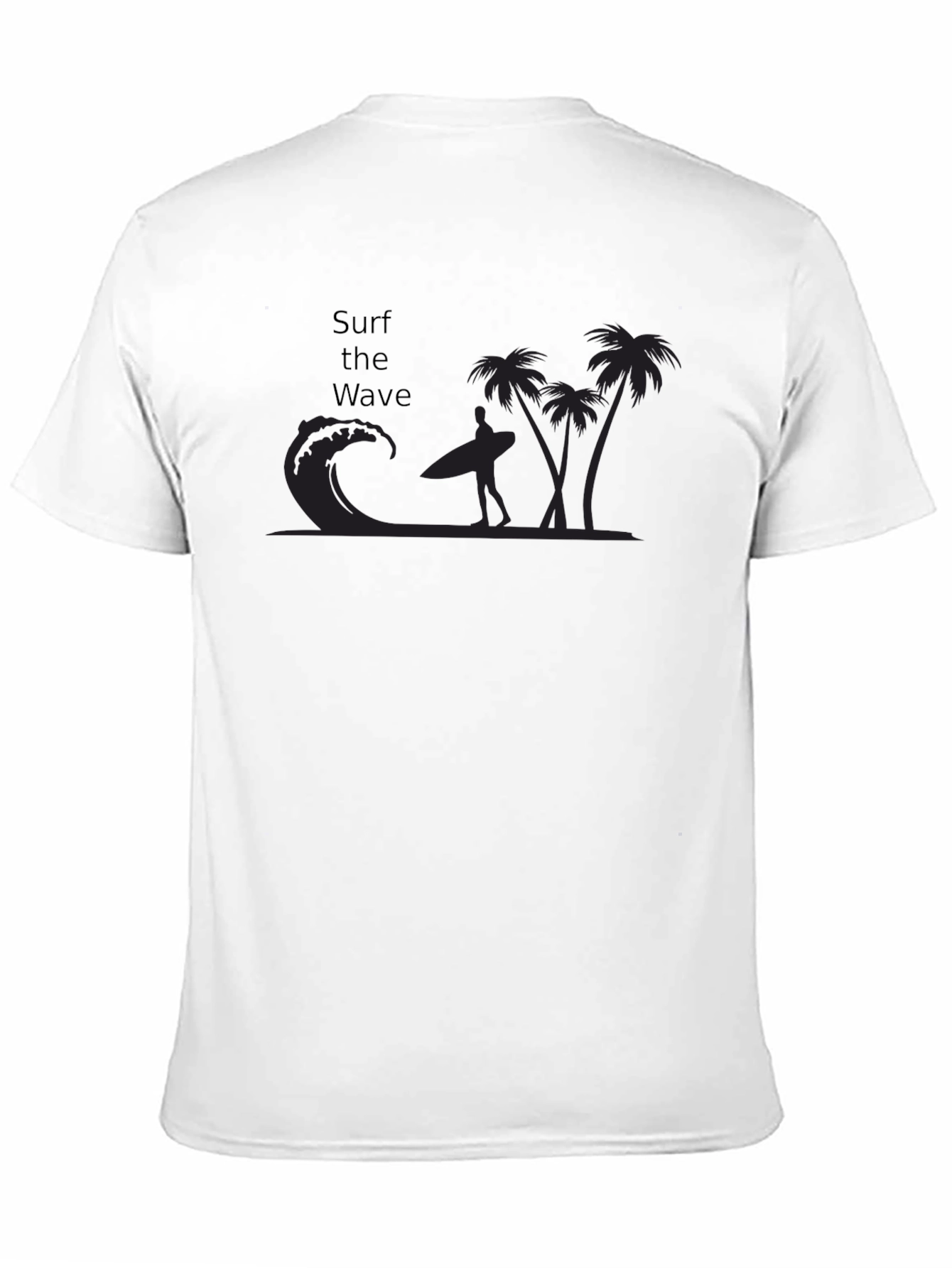 Surf the Wave Black Graphic Tee