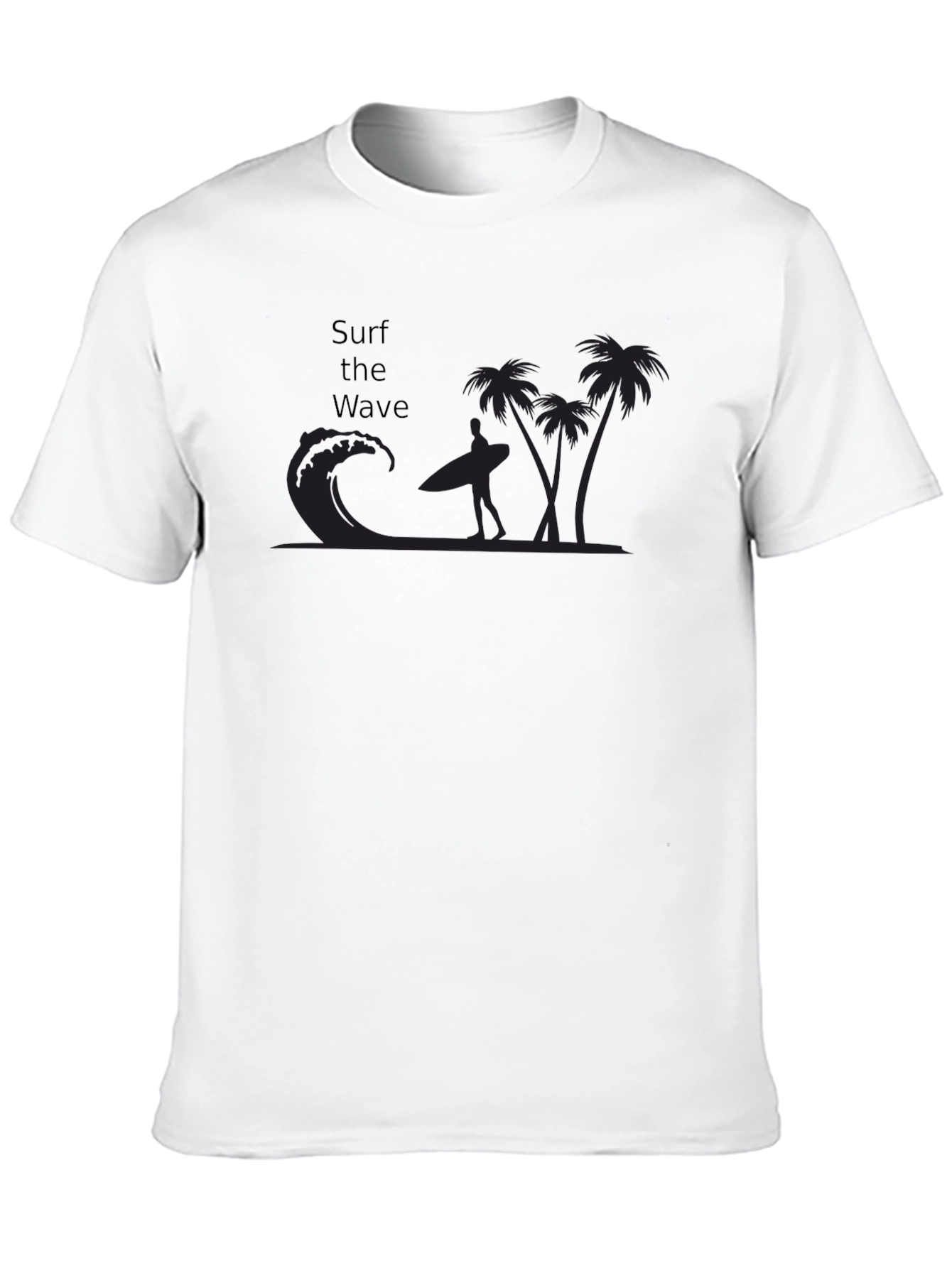 Surf the Wave Black Graphic Tee