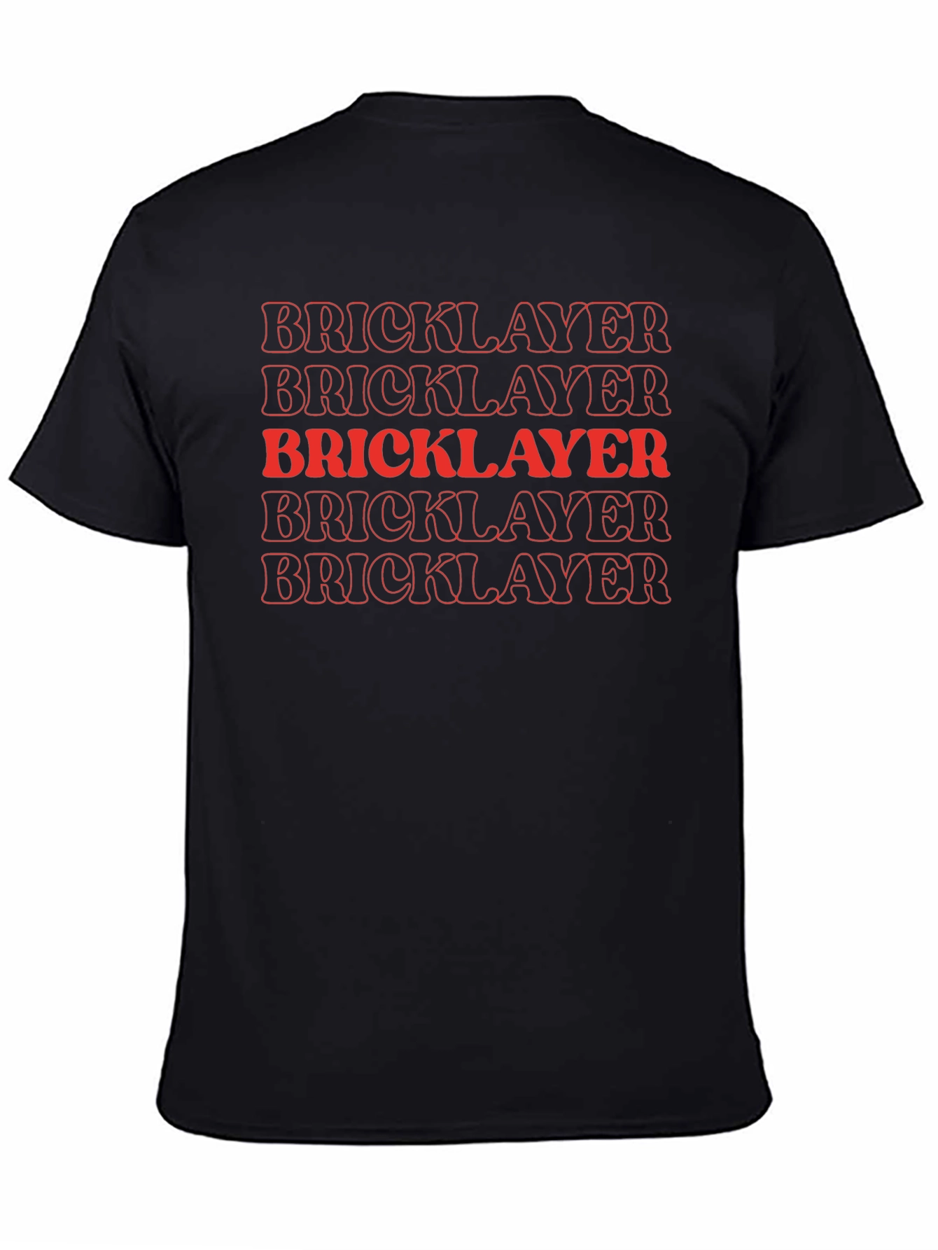 Bricklayer Text Graphic Black T-Shirt
