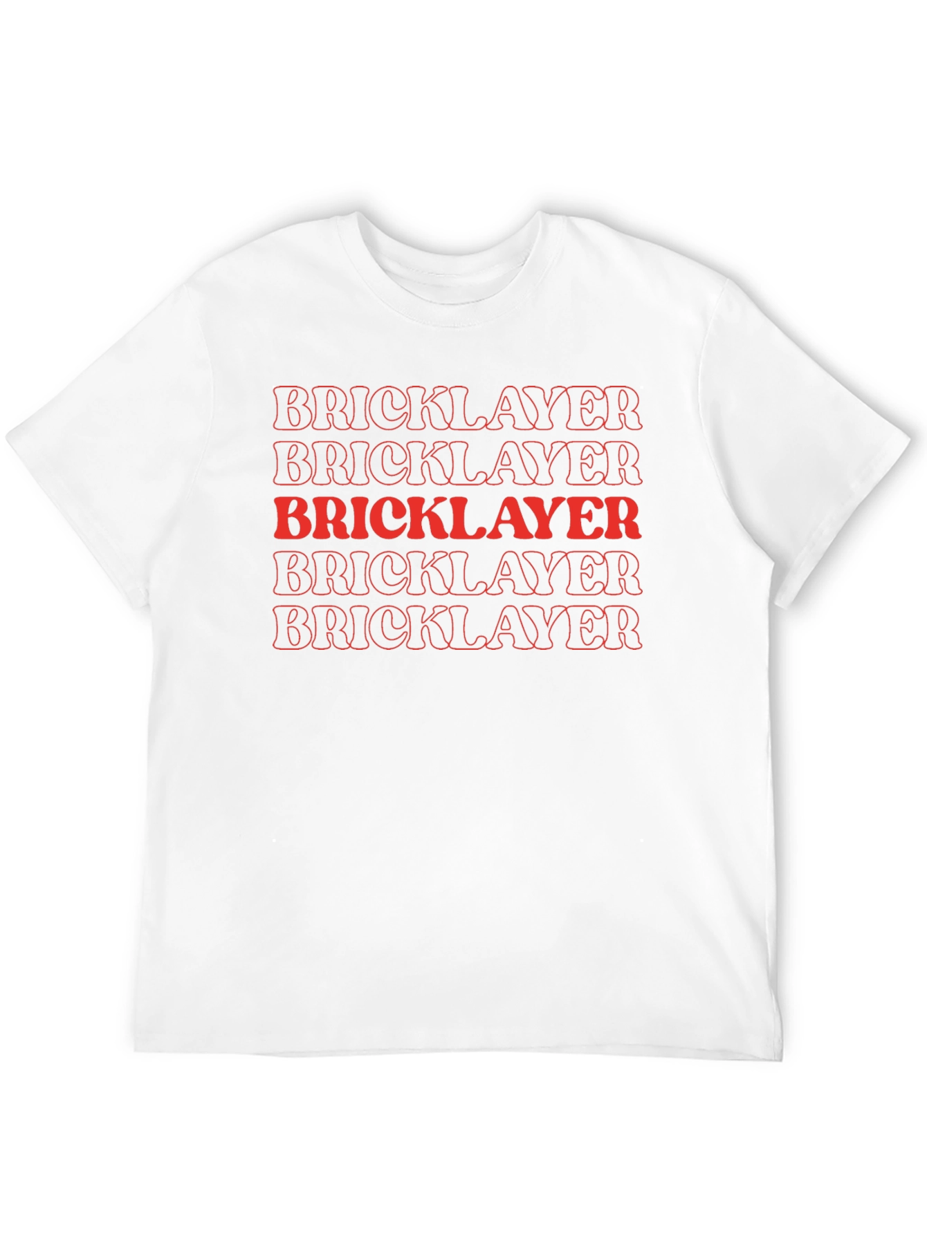 Bricklayer Text Graphic Black T-Shirt