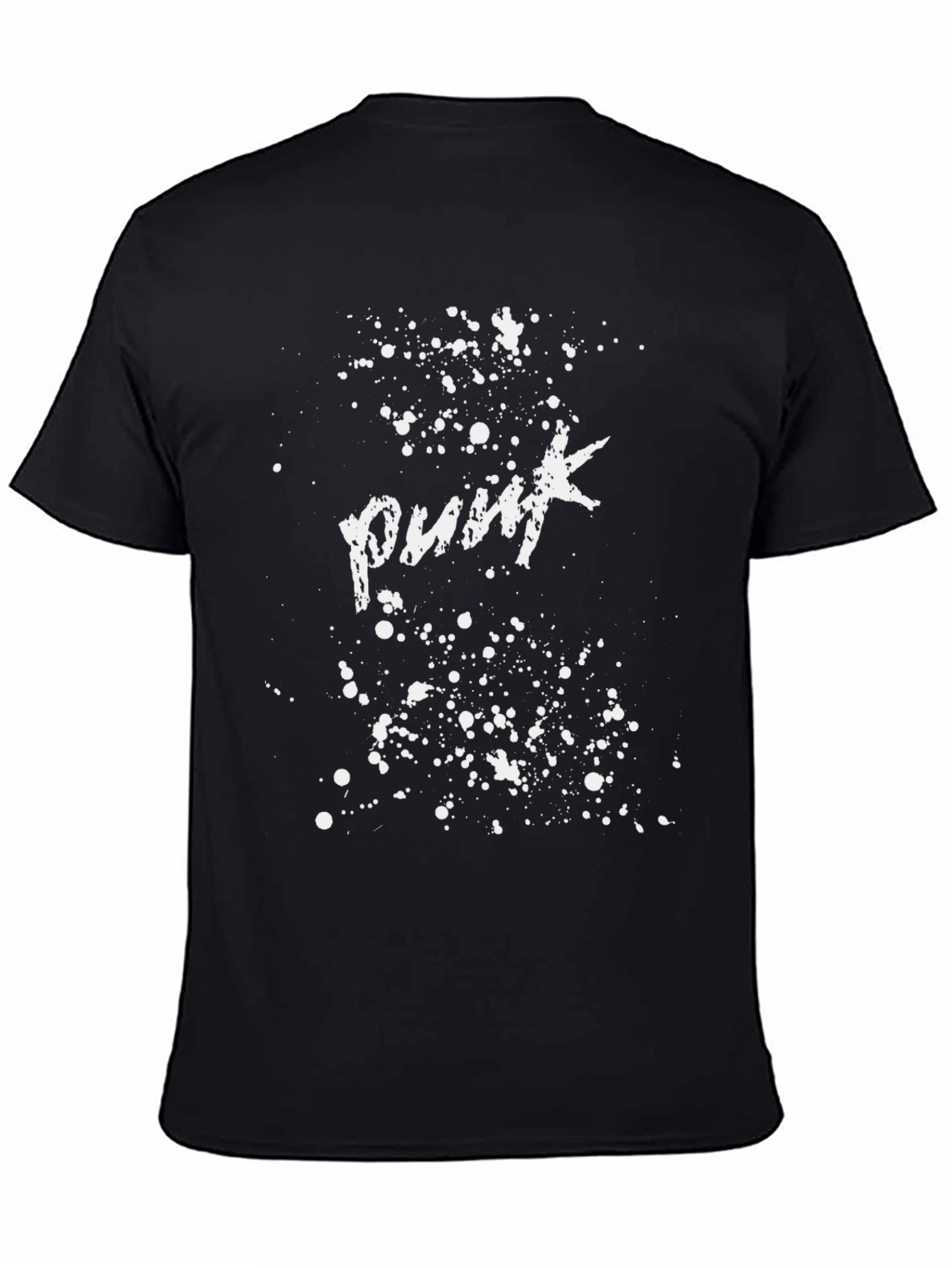 Punk Splatter Print Tee - Black