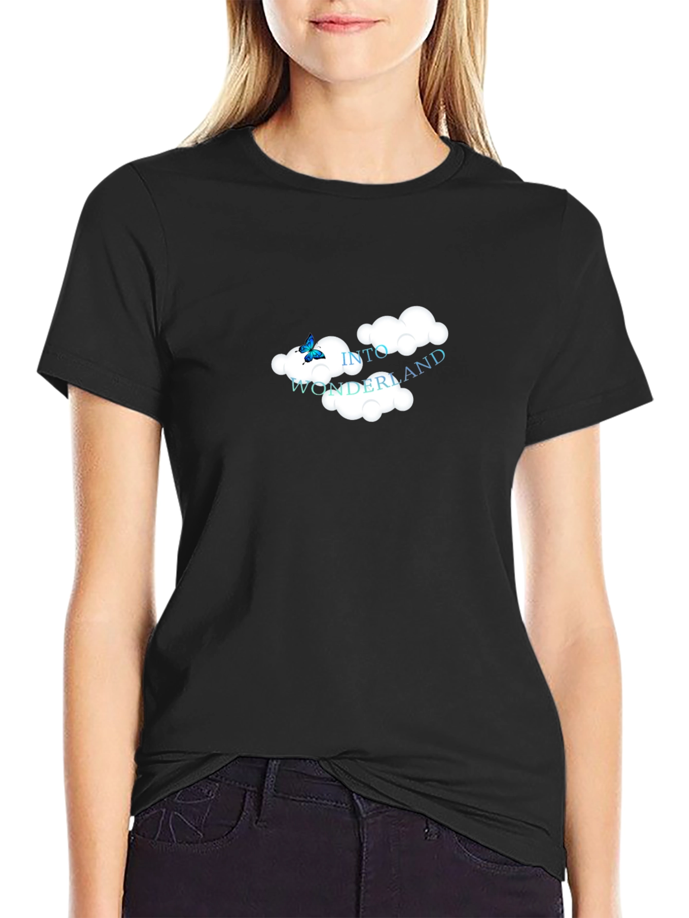 Into Wonderland Graphic T-Shirt - Black