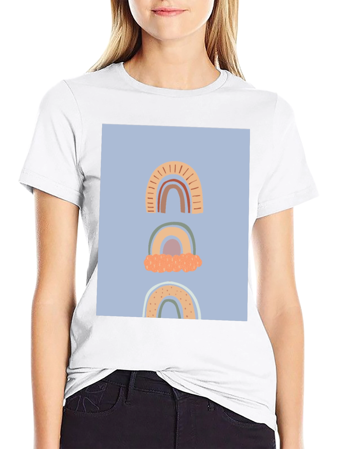 Rainbow Graphic Black T-Shirt