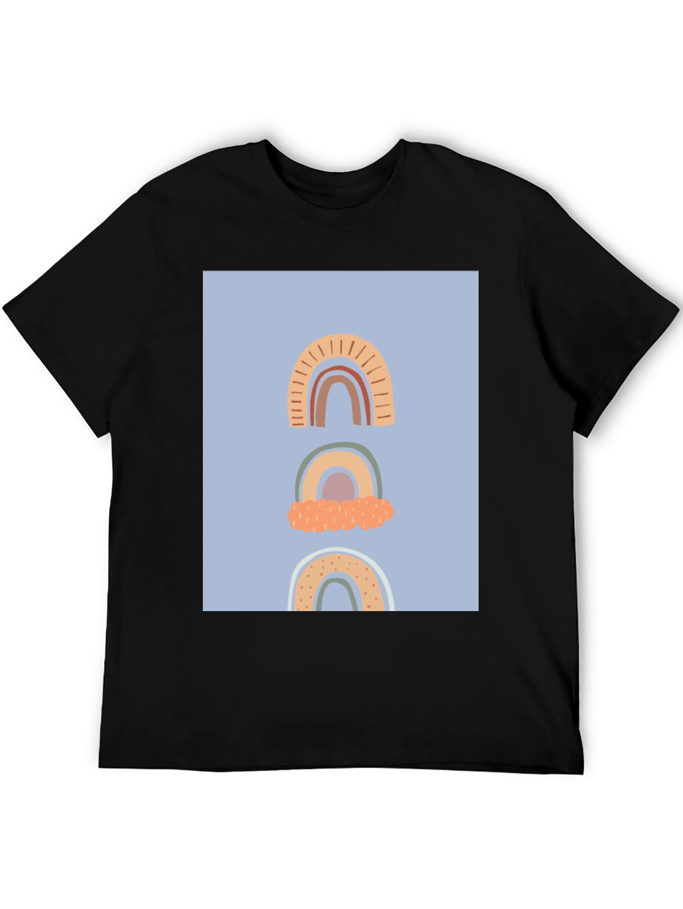 Rainbow Graphic Black T-Shirt