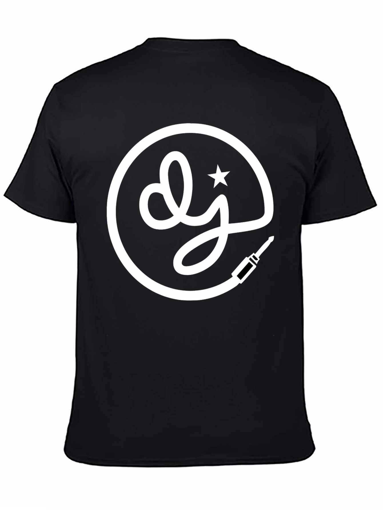DJ Star Logo Black T-Shirt - Music Lovers Tee