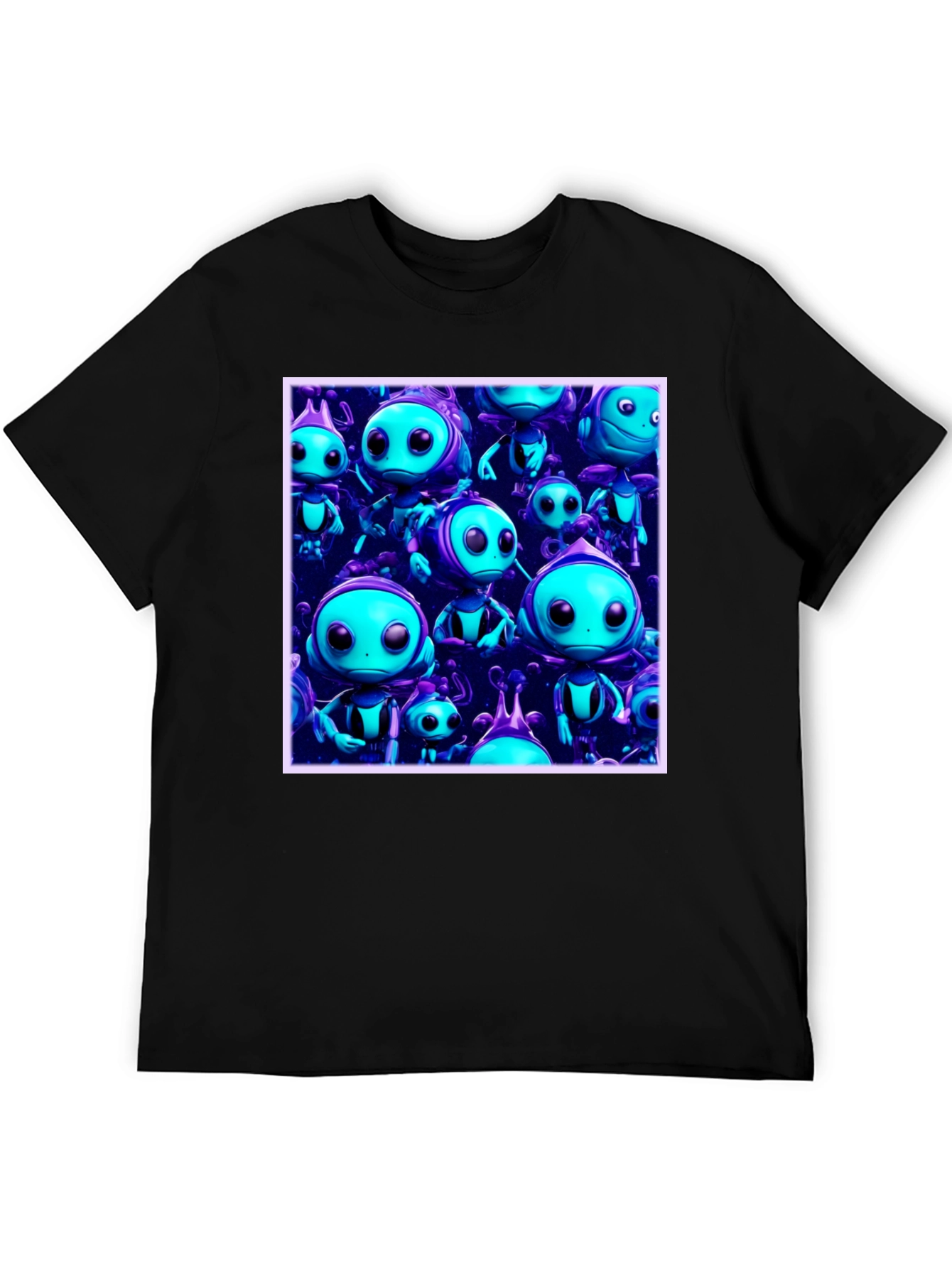 Funky Alien Graphic Tee - Black