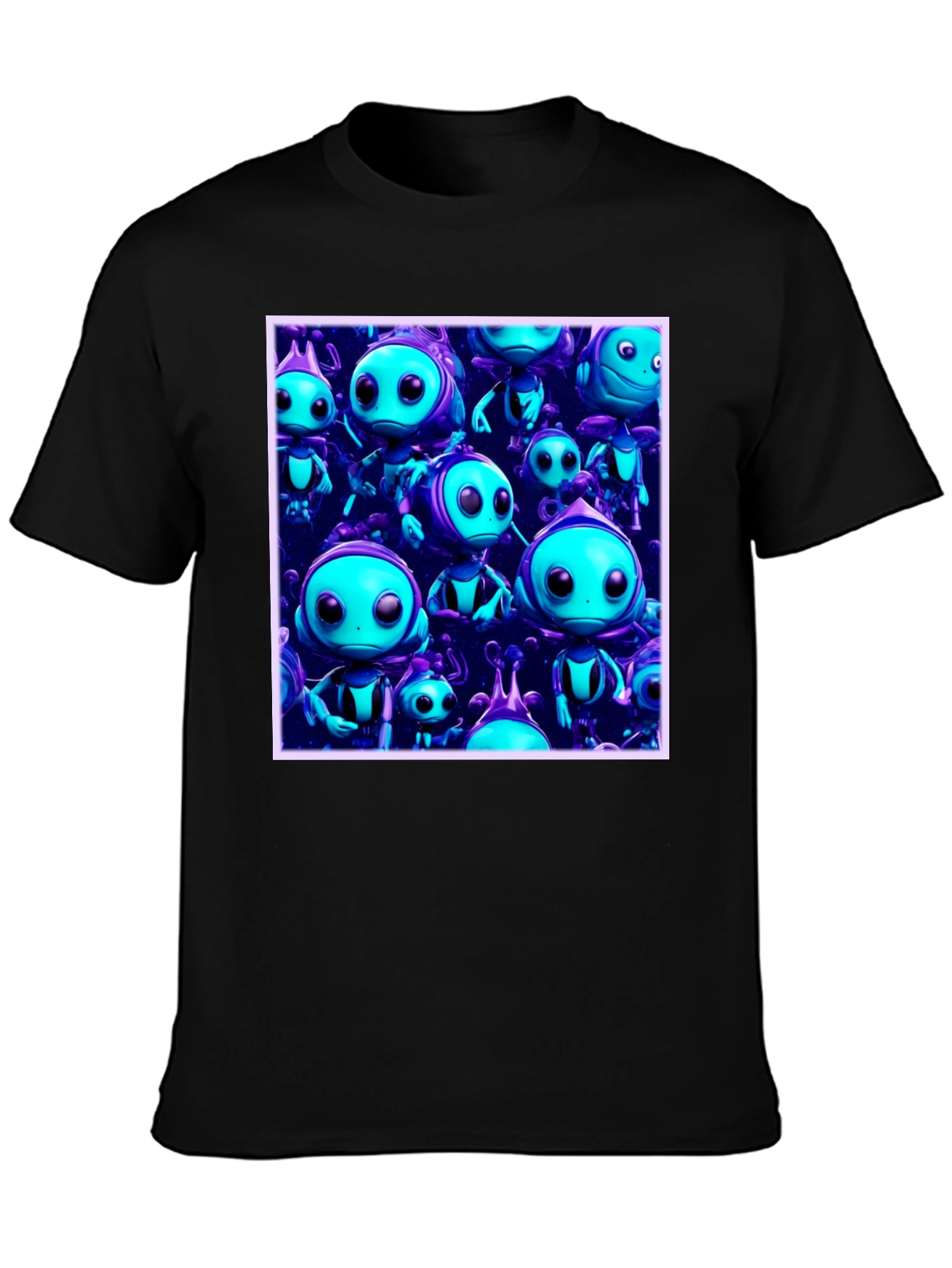 Funky Alien Graphic Tee - Black