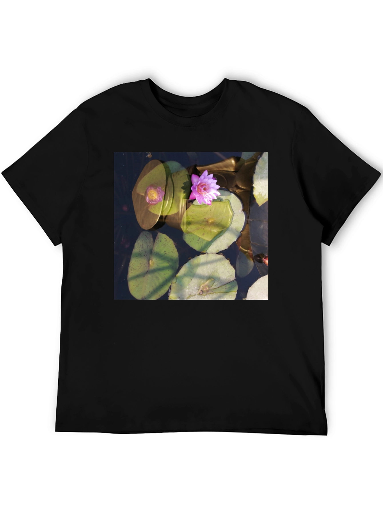 Lotus Pond Graphic Tee - Nature Inspired Design