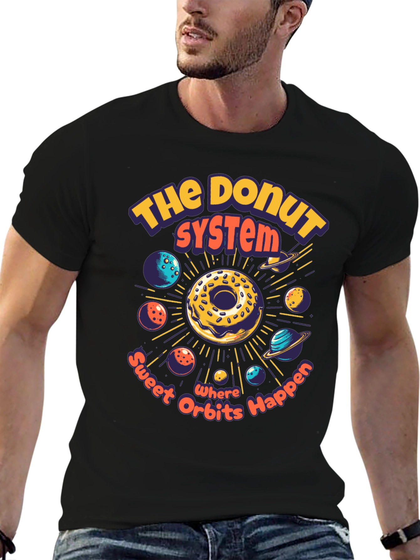 Donut System Graphic T-Shirt - Sweet Orbits!