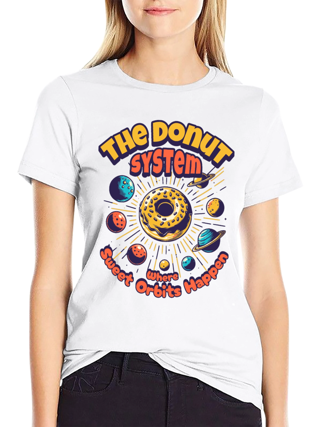 Donut System Graphic T-Shirt - Sweet Orbits!