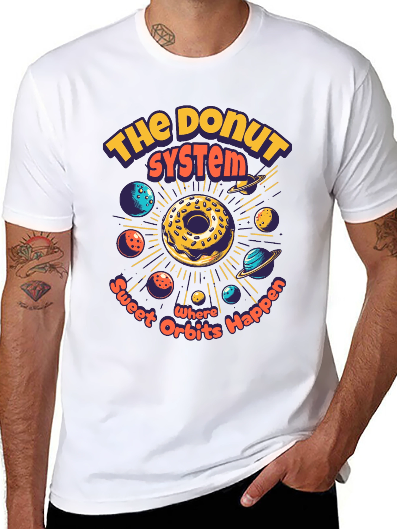 Donut System Graphic T-Shirt - Sweet Orbits!