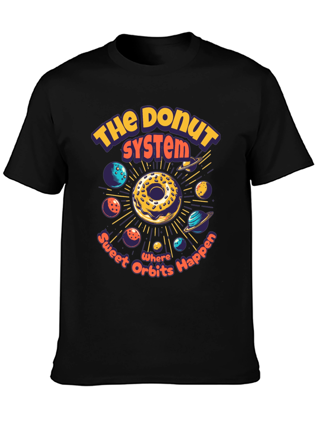 Donut System Graphic T-Shirt - Sweet Orbits!