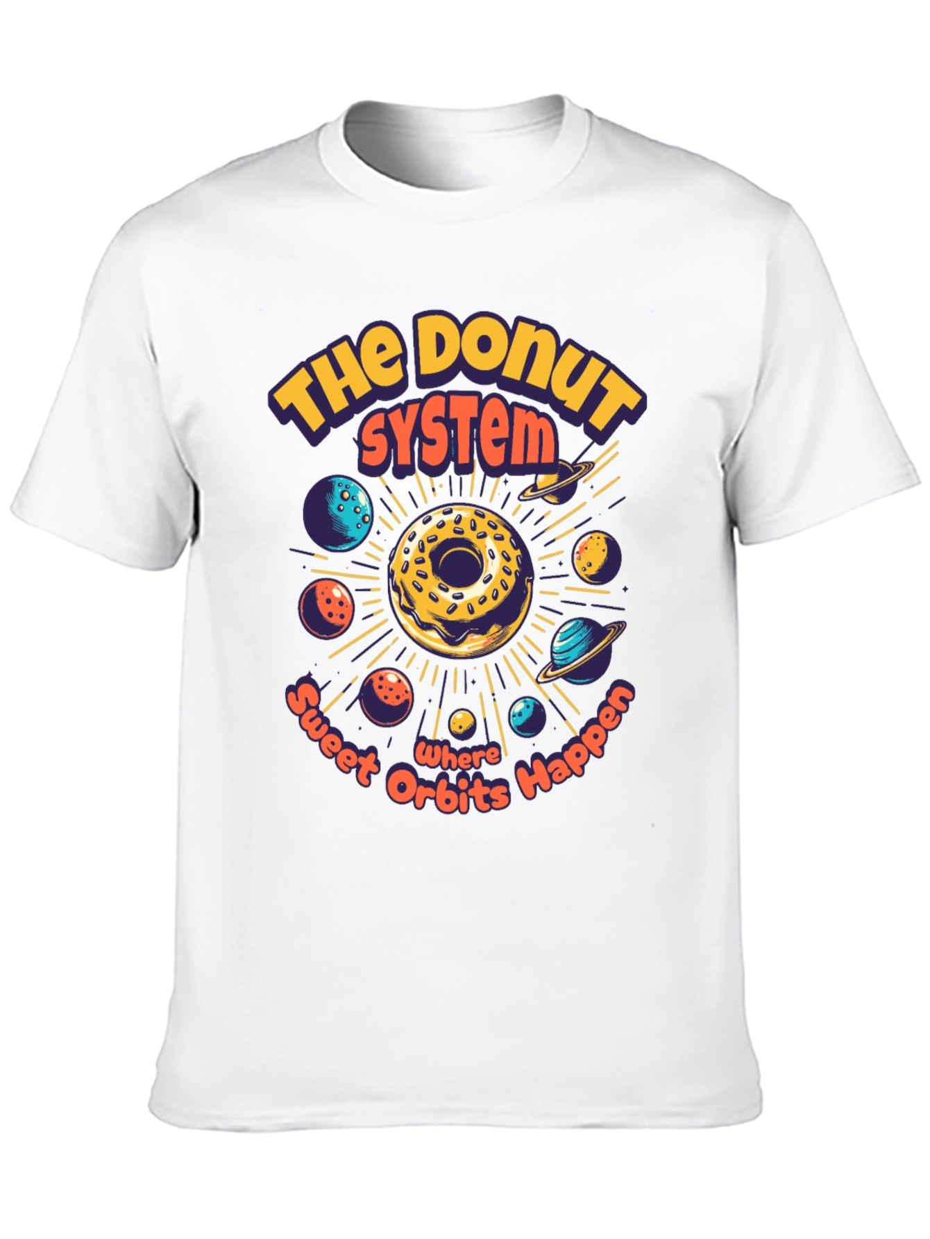Donut System Graphic T-Shirt - Sweet Orbits!